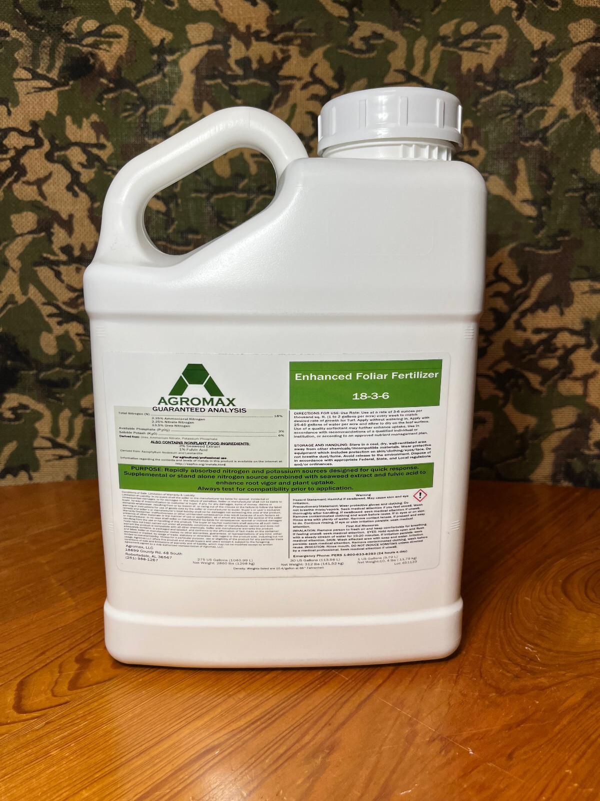 18 3 6 Enhanced Liquid Fertilizer, rapidly absorbed nitrogen, Lawn and Turfgrass