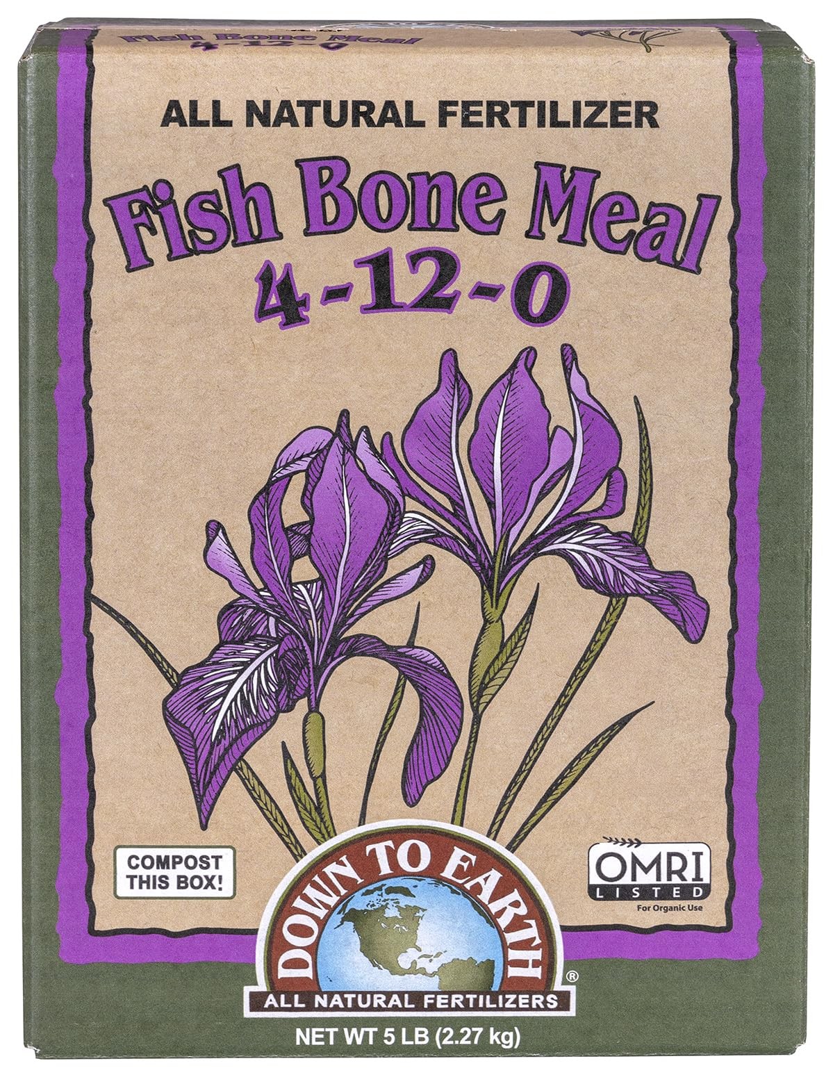 Down To Earth All Natural Fertilizers Organic Fish Bone Meal – High Brown