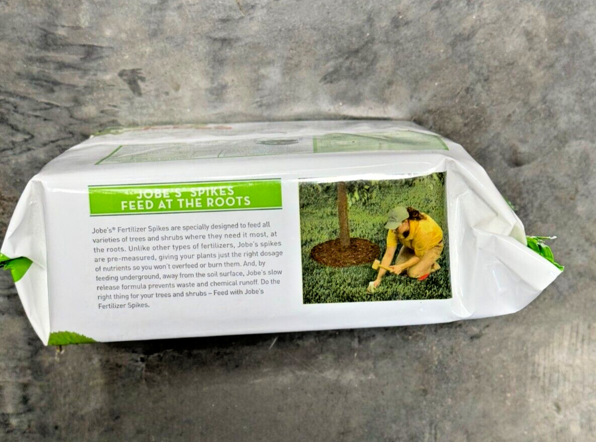 Jobe’s Slow-Release Tree and Shrubs Fertilizer Spikes Easy Plant Care 9pc