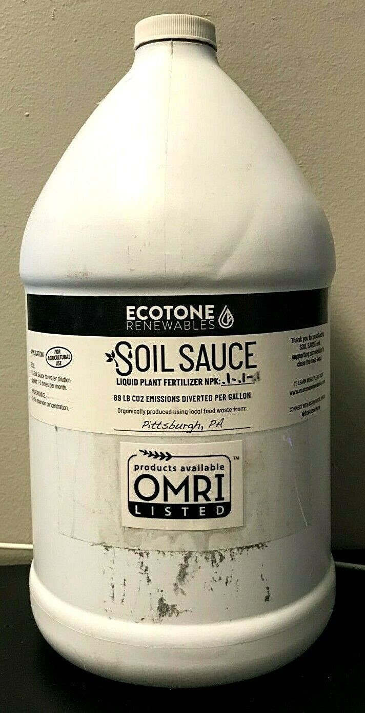 Ecotone Renewables Soil Sauce – Liquid Plant Fertilizer 1 Gallon – Free Shipping