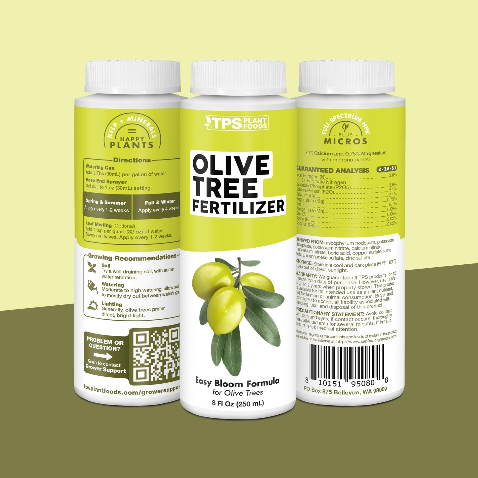 Olive Tree Fertilizer – Liquid Plant Food for Bigger Harvests 8 oz (1/2 Pint)