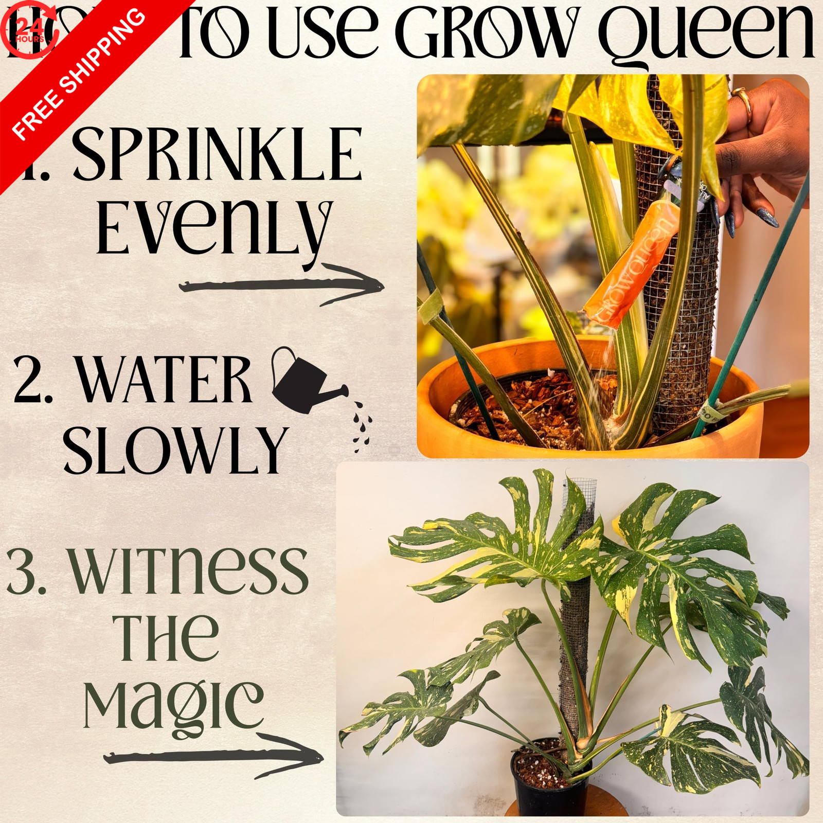 Grow Queen All-in-One Complete Organic Plant 7 Pack Single Servings (0.28 lb)
