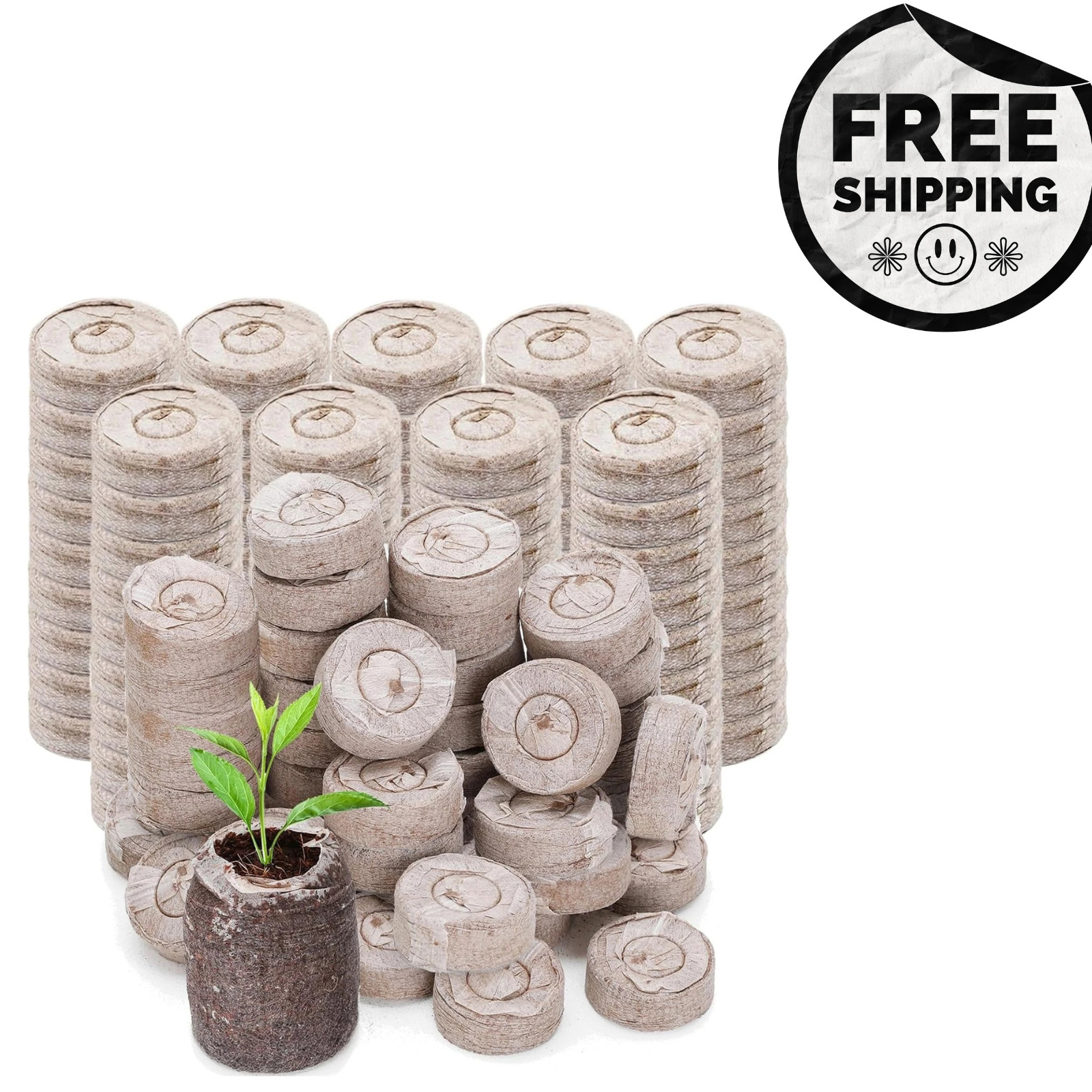100pcs Seed Starter Pod Peat Pellets for Seedlings, Garden Plant Seed Starter Ki