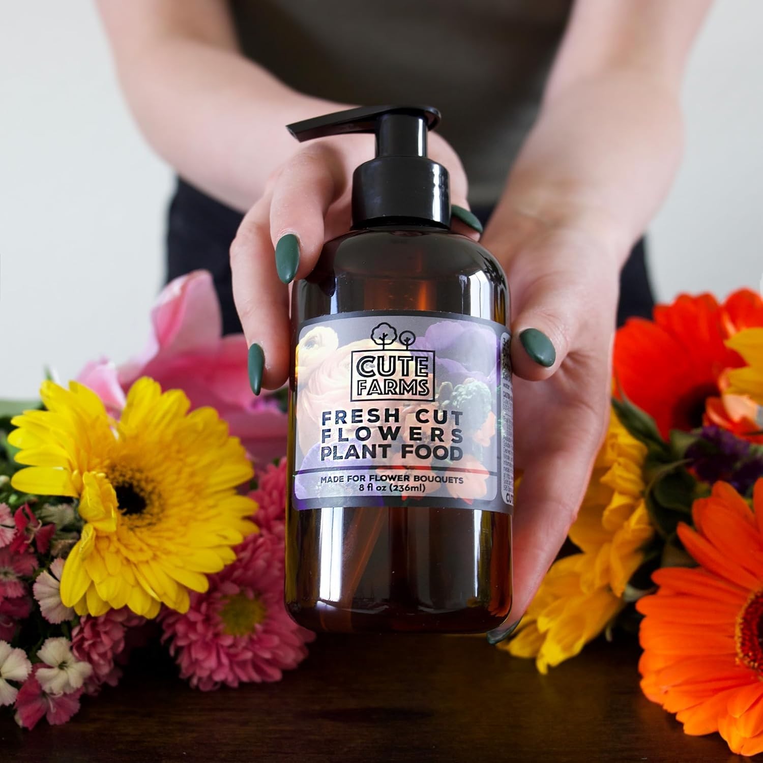 Gentle 8 oz. Plant Food Concentrate for Fresh Cut Flowers with Dispensing Pump