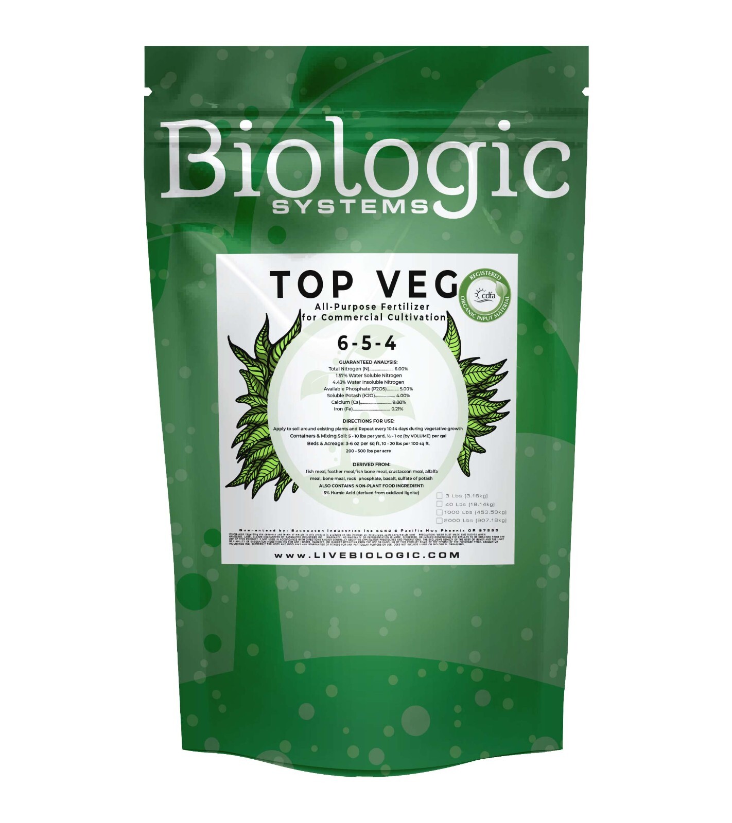 Top Veg All Purpose Fertilizer Micronized (6-5-4) 3 lb.
