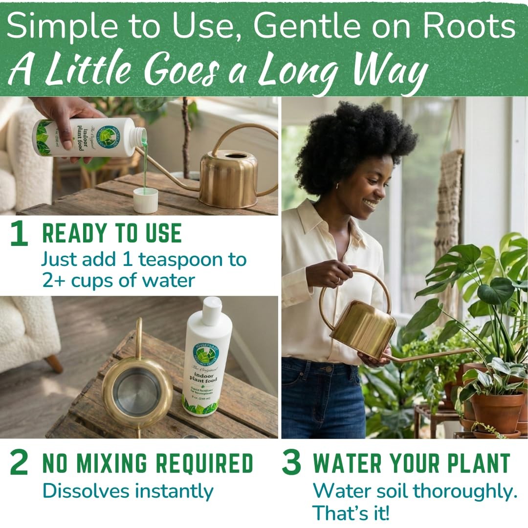 Indoor Plant Food by – Organic Liquid Fertilizer for Pothos Peace Lily Monstera