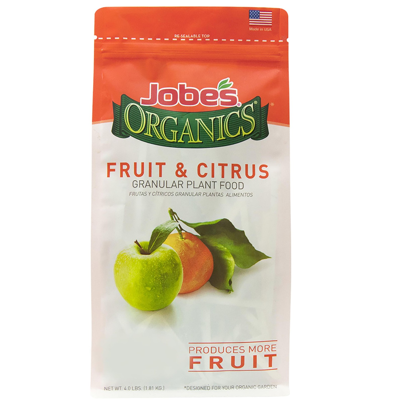 Jobe’s Organics Granular Garden Fertilizer, Easy Plant Care 4 lbs, White