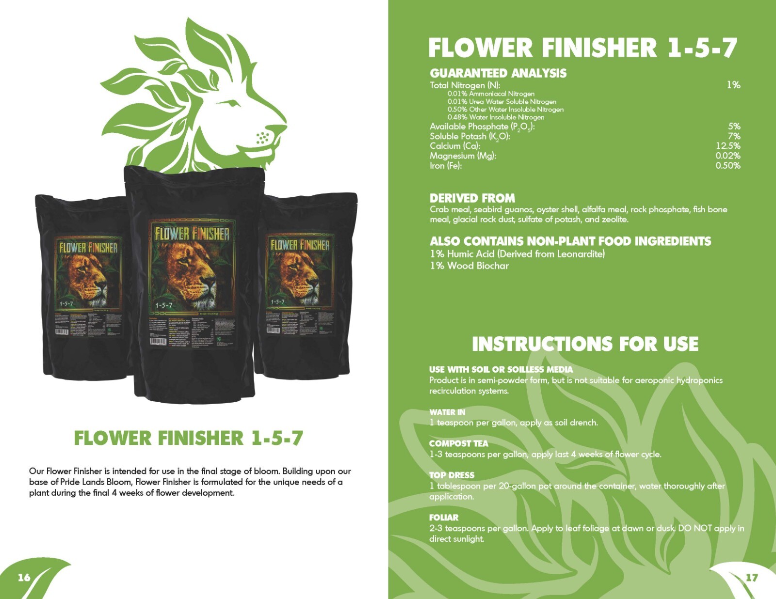 Flower Finisher Fertilizer for Final Stages of Flower Growth 5 lbs by GreenGro