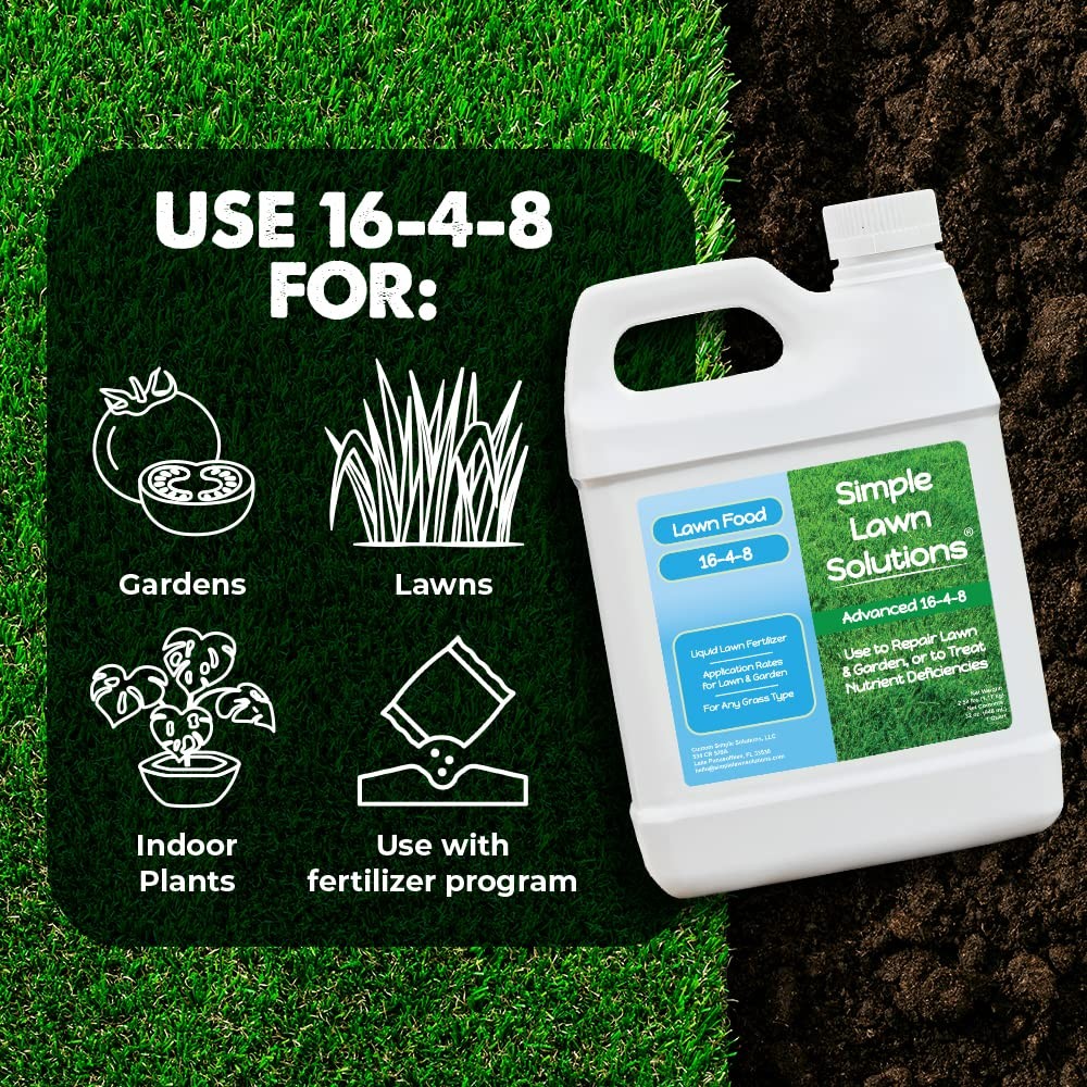 Liquid Lawn Fertilizer 1648 Grass Food Seaweed Fish Concentrated 1 Quart
