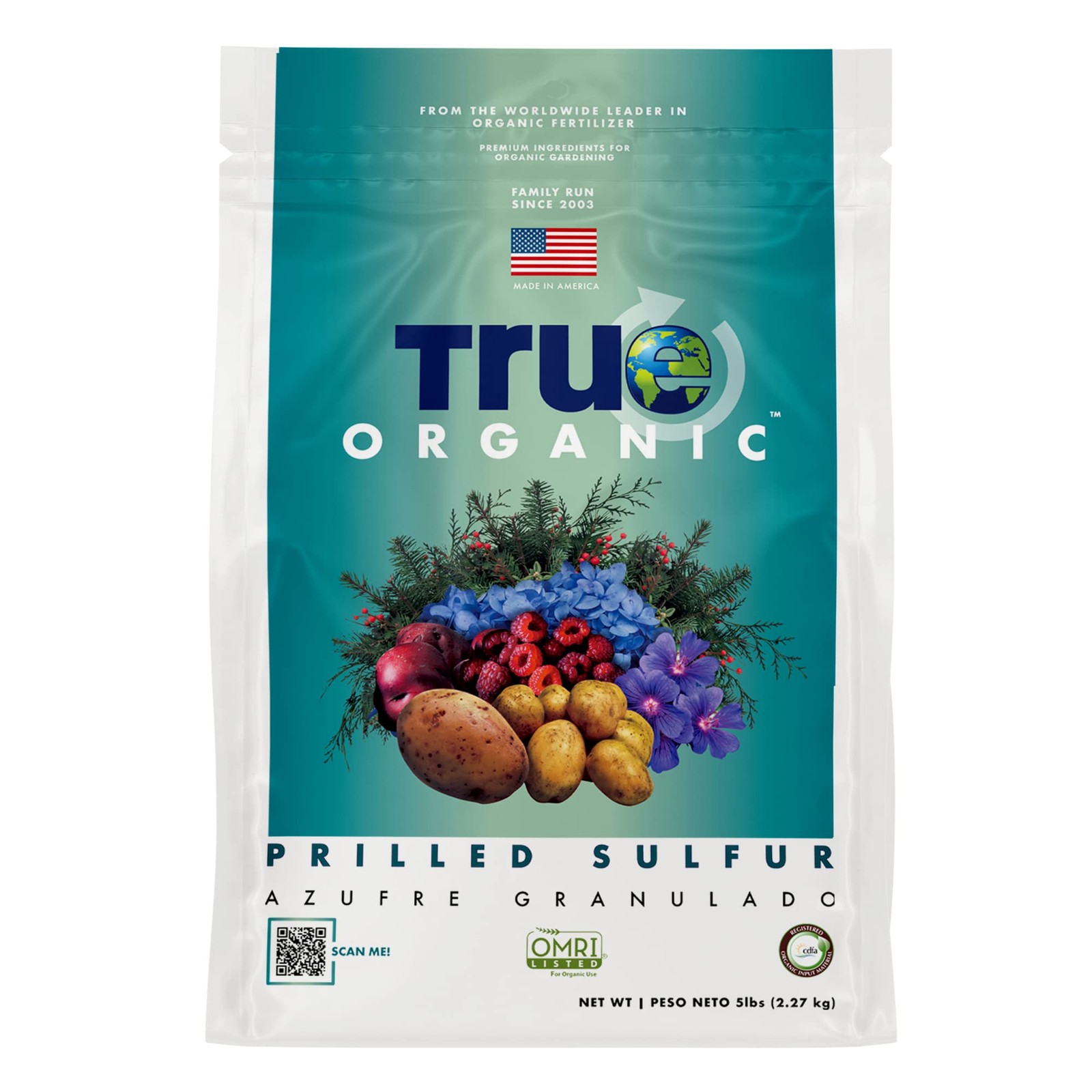 True Organic Plant Food – Prilled Sulfur (Soil Acidifier) – Granular Fertilizer