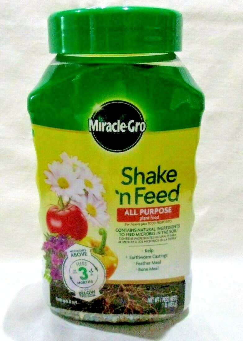 Miracle Gro Shake ‘n Feed All Purpose Plant Food Continuous Release Size 16 oz