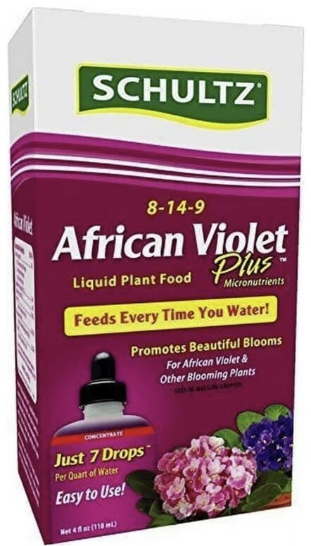 Schultz SPF44900 African Violet Plus Liquid Plant Food Fertilizer 4 ounce