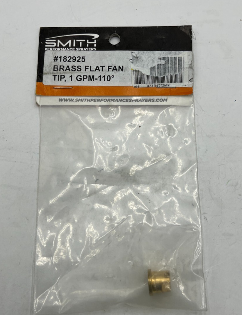 (QTY 2) Smith 182925 Performance Sprayers Brass Flat Fan Tip 1, GPM-110,