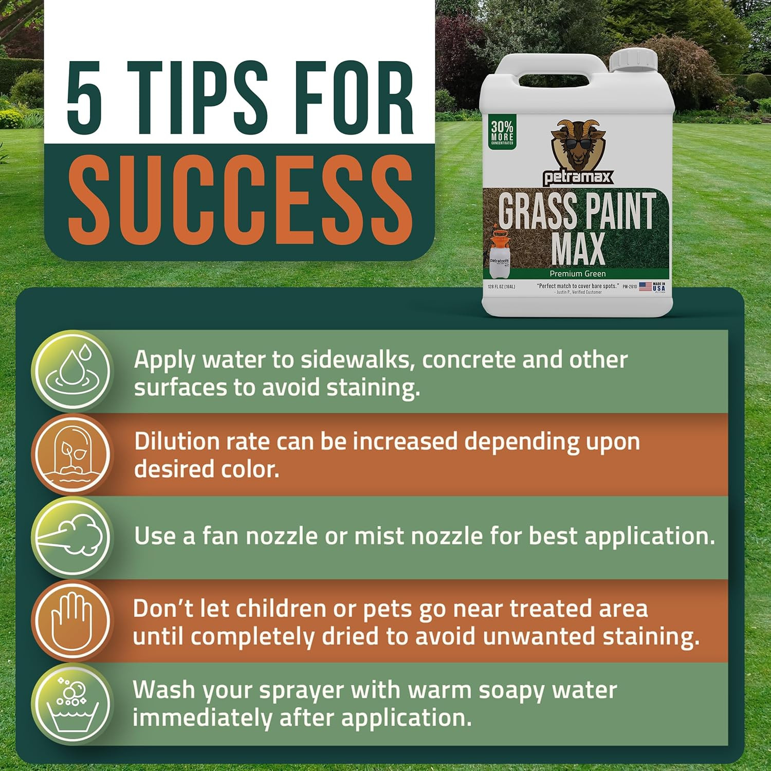 max Max Grass Paint for Lawn – Maintain Perfect Green Grass, Spray for Lawn & Sh