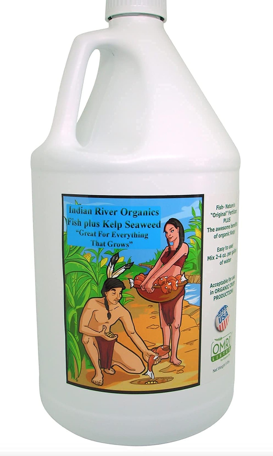 Fish Plus Kelp Seaweed Fertilizer Concentrate 128 oz Organic Garden Plant Food