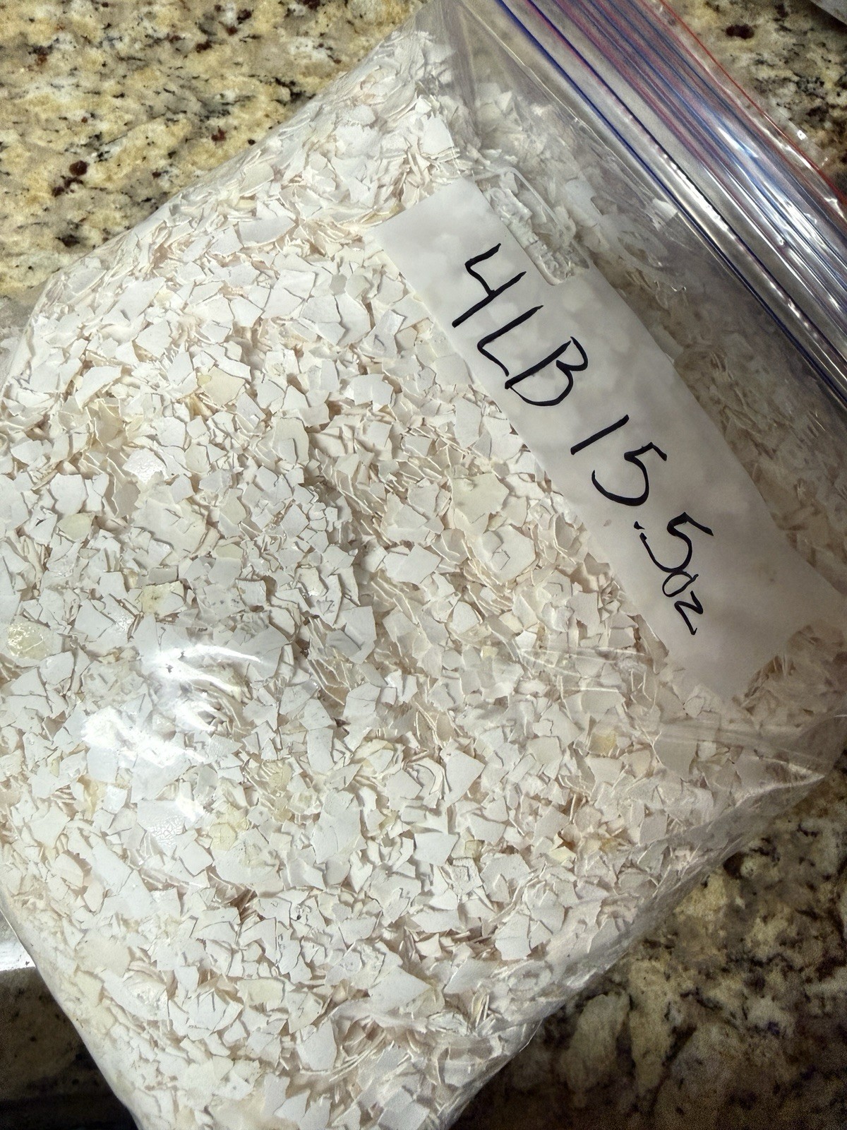 4 Lb 15.5oz Hand Crushed Egg Shell White Fertilizer For Plants