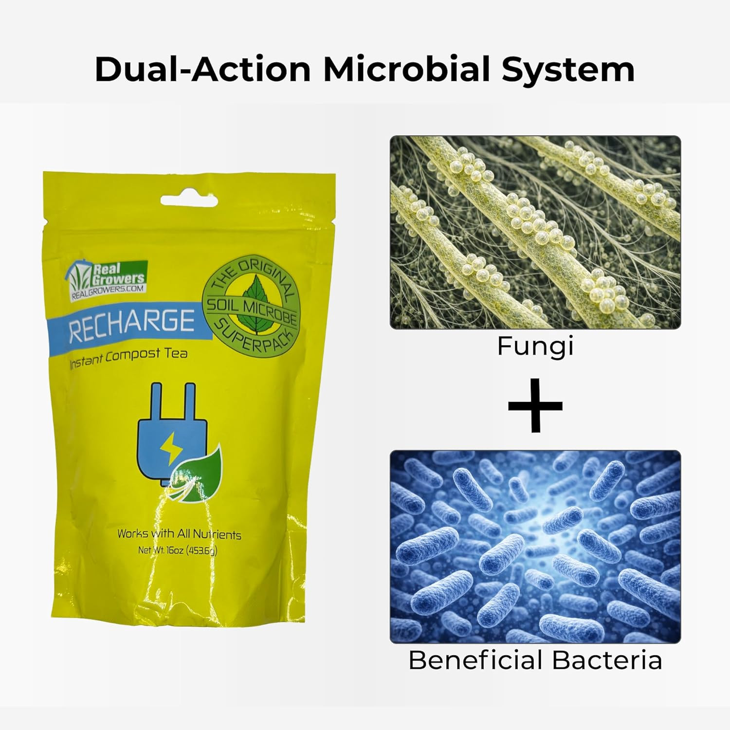 Real Growers Recharge 2 Oz – Explosive Root Growth with Mycorrhizae for Living S