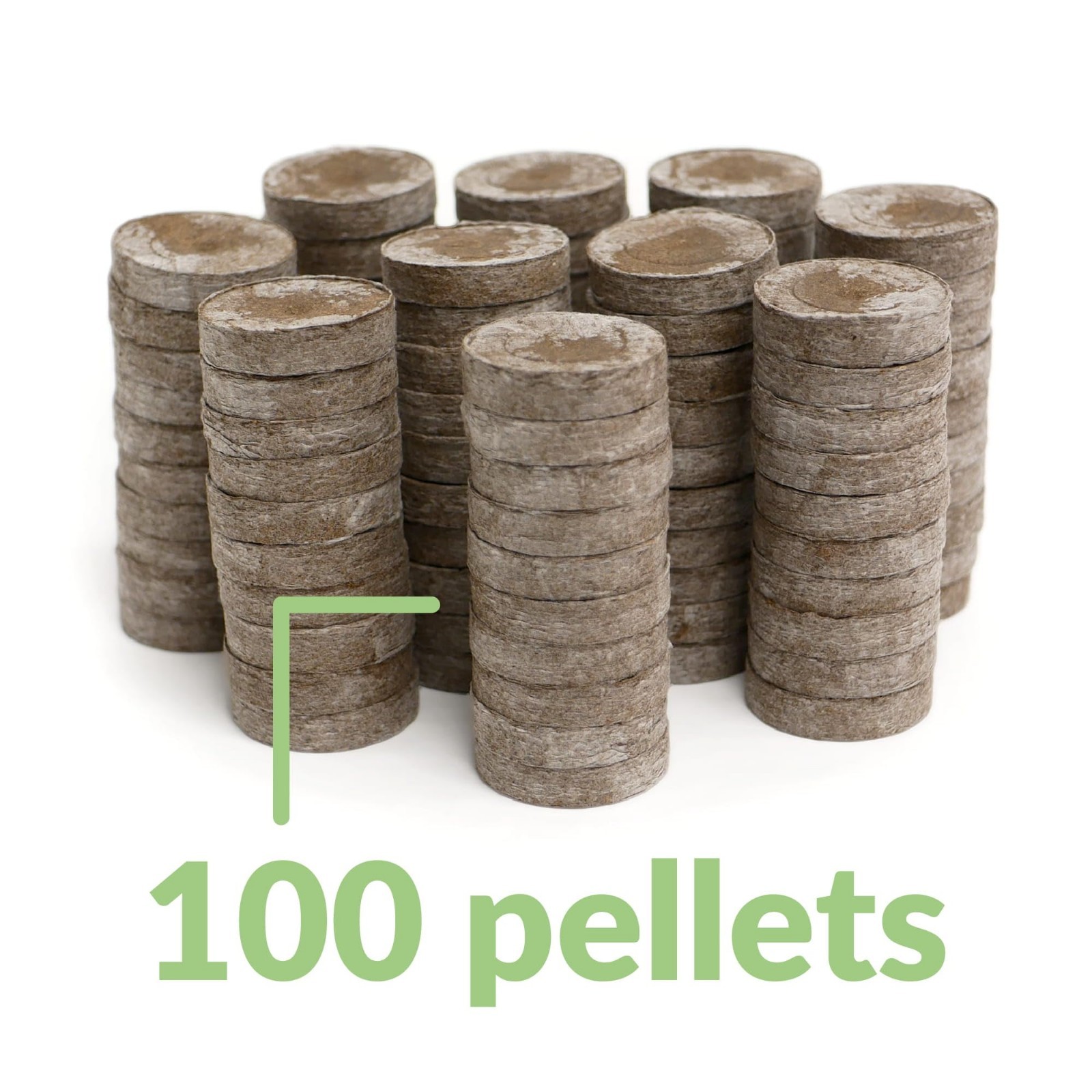100 Count Peat Soil Pellets 36mm – Indoor Seed Starter Plugs for Gardening & Tra