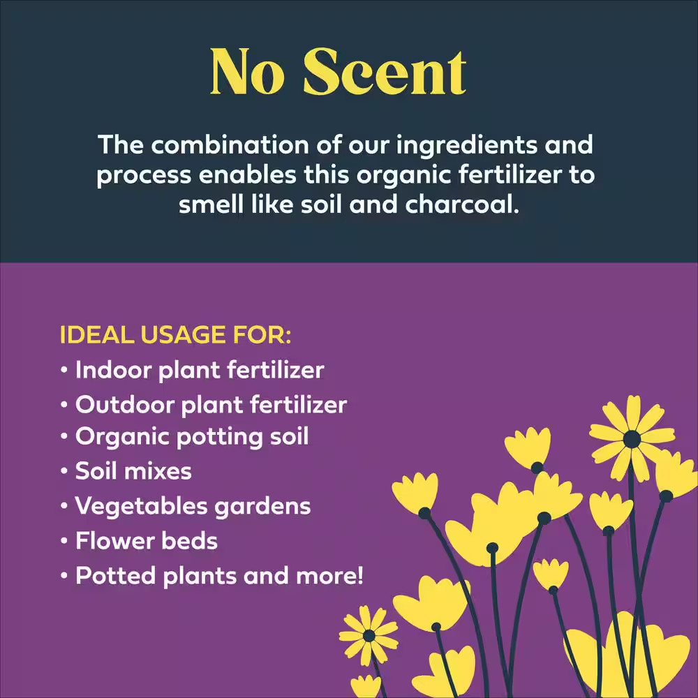 Organic Fertilizer Biochar plus Chicken Manure Indoor Outdoor, Kid and Pet Safe,