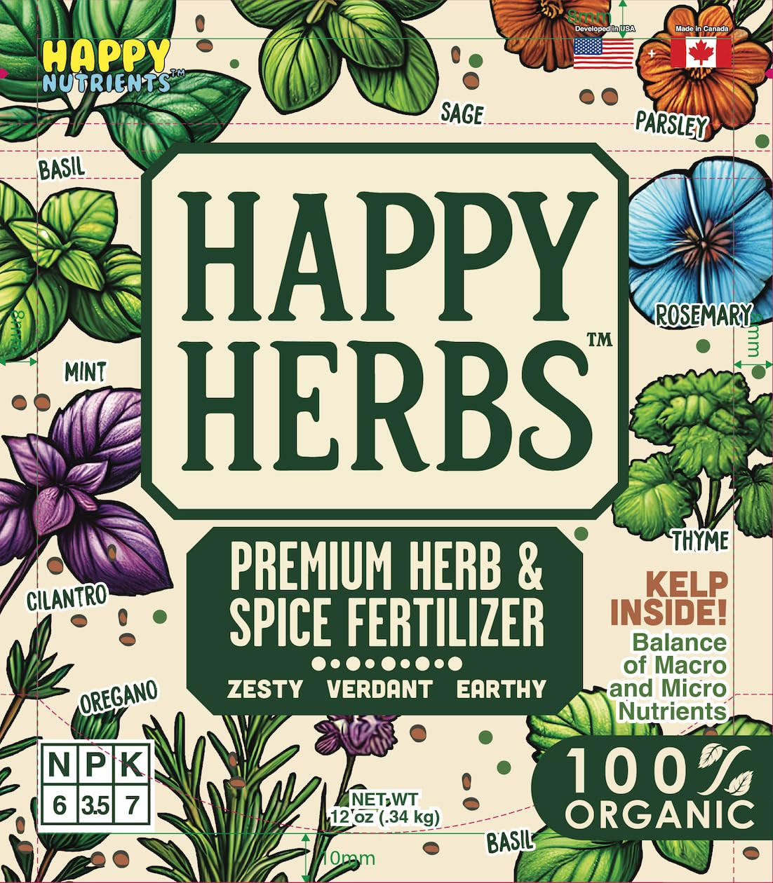 Fertilizer for Herbs Happy Herb Organic Fertilizer by Happy Nutrients – Plant Fo