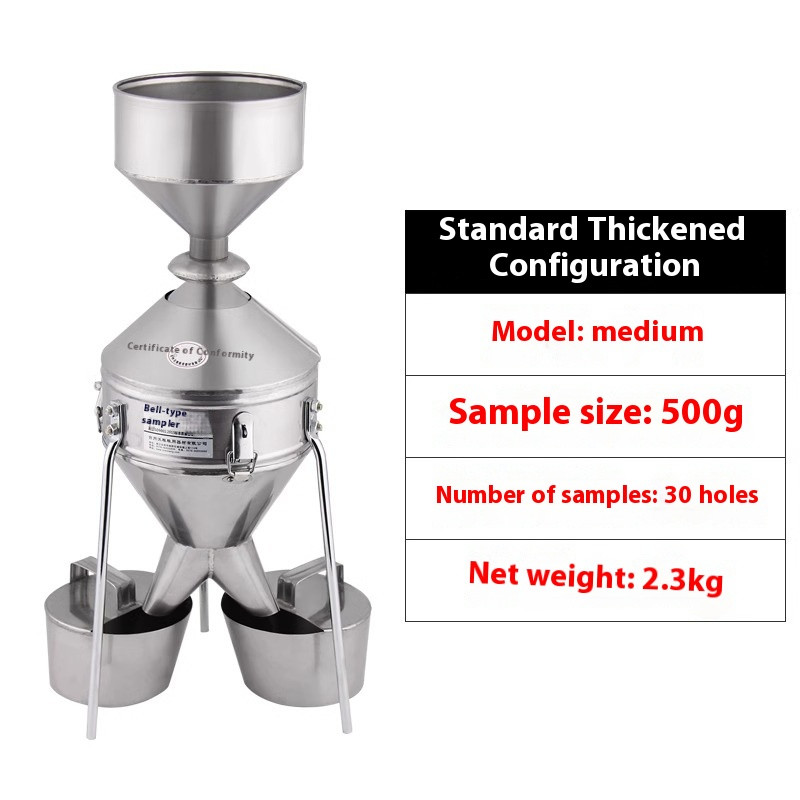 Mobile Bellows Type Sampler New Stainless Steel Thickened Removable Sampler