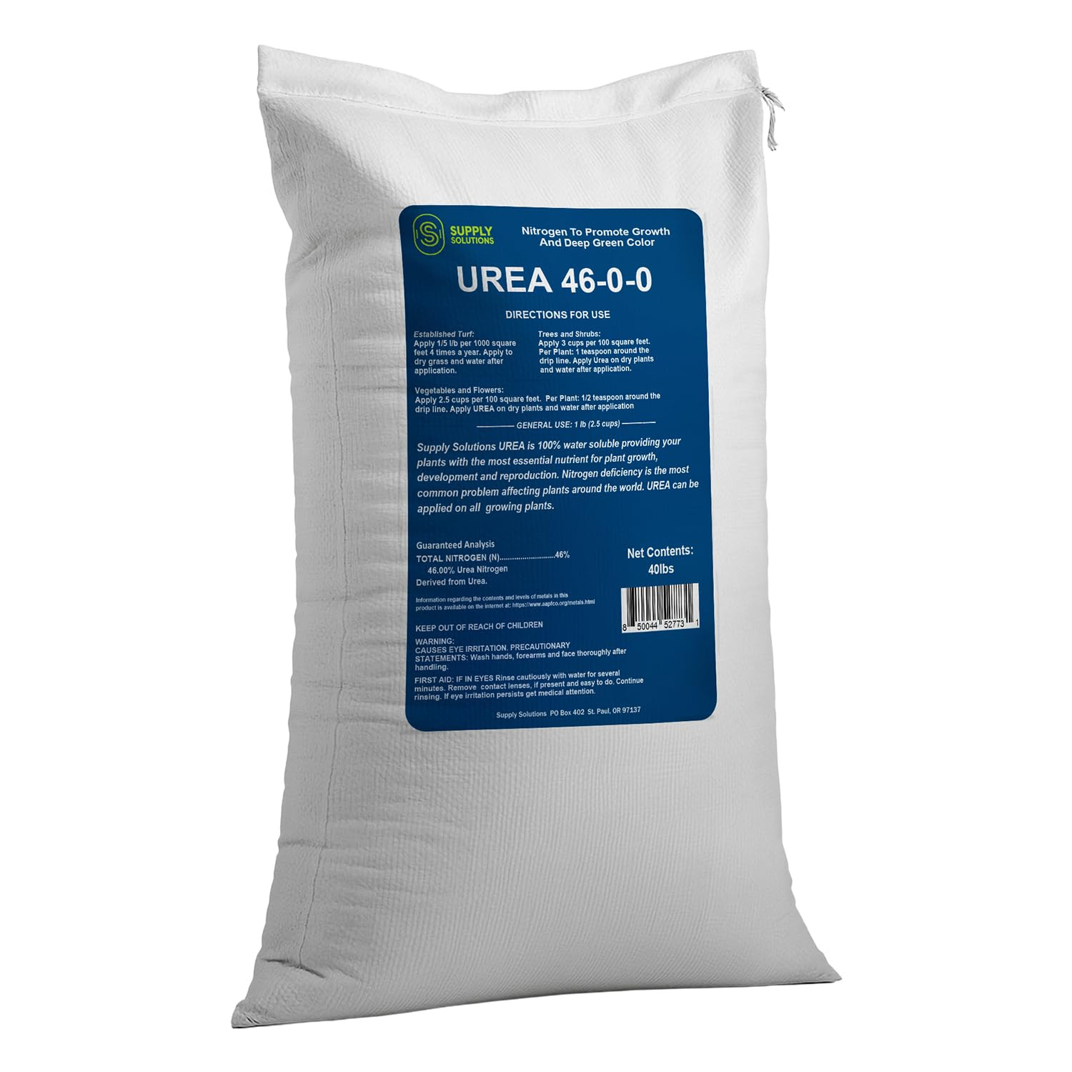 Urea 46-0-0 Nitrogen Fertilizer to Stimulate Lush Growth and Deep Green Color –