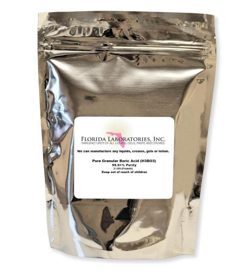 Boric Acid Pure Fine Granular Powder 2 Lb.create Your Own Solution. 100 Househol