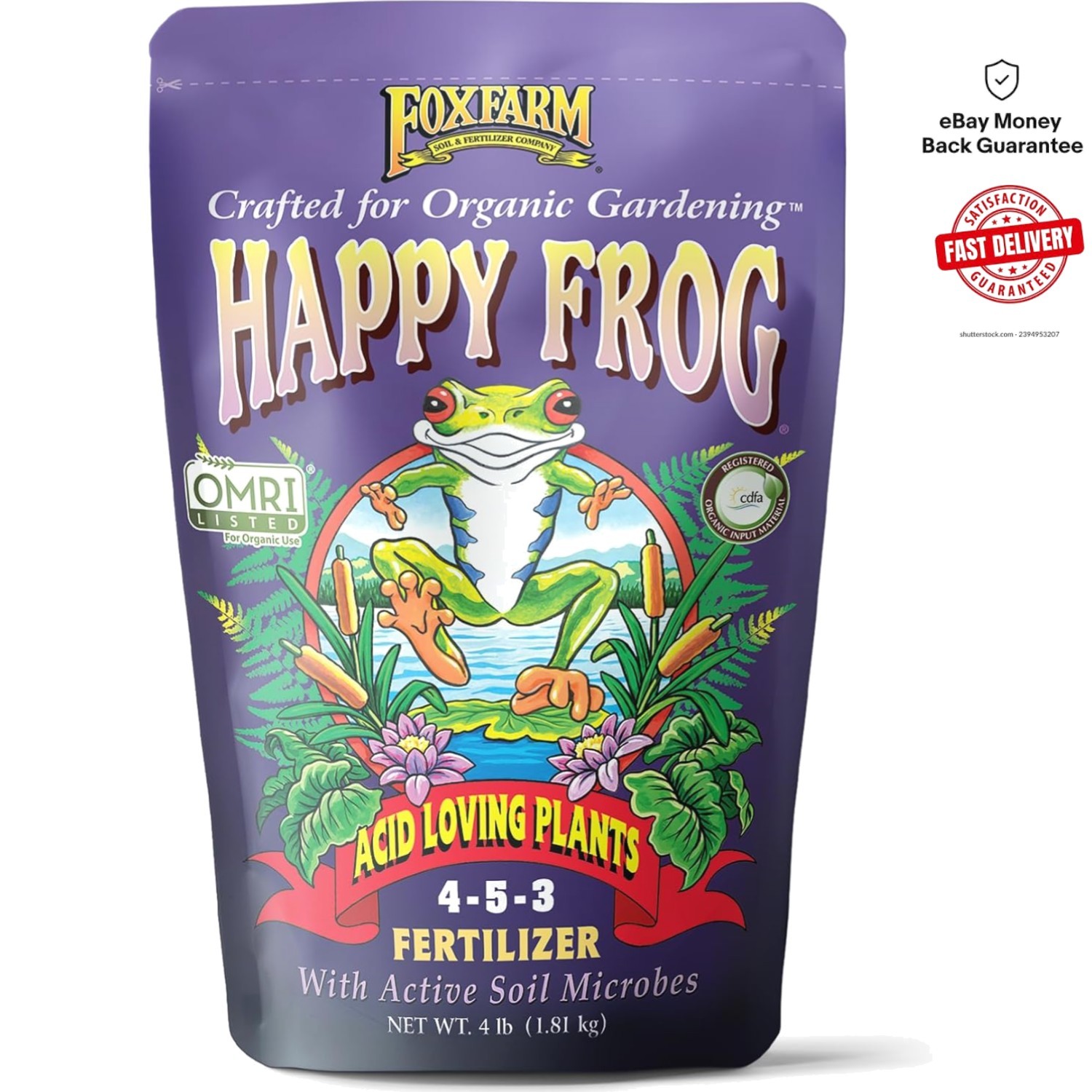 Happy Frog 4 lb Fertilizer: Boost Growth for Acid-Loving Plants with Mycorrhizae