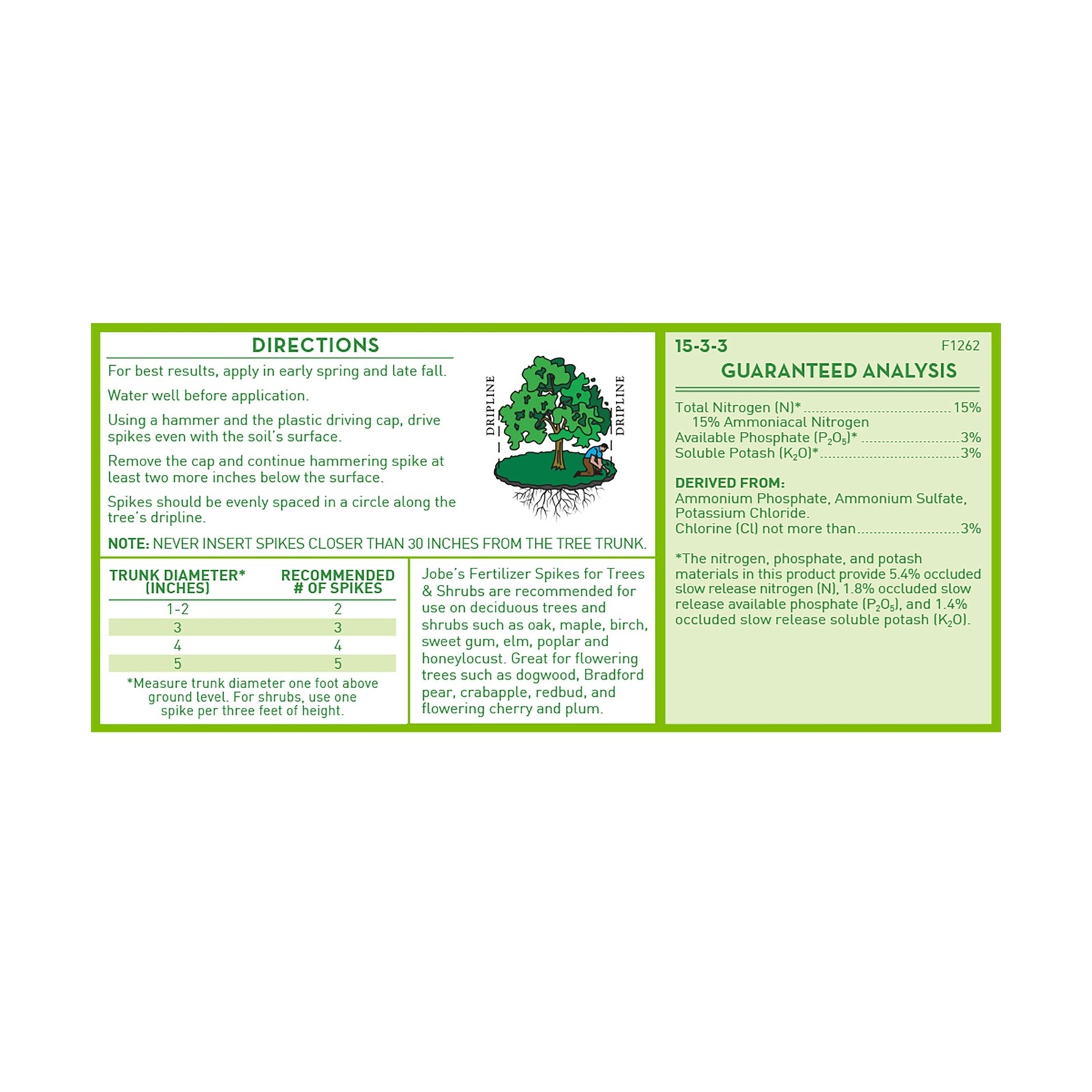 Jobe’s Slow Release Tree and Shrub Fertilizer Spikes, Easy Plant Care for