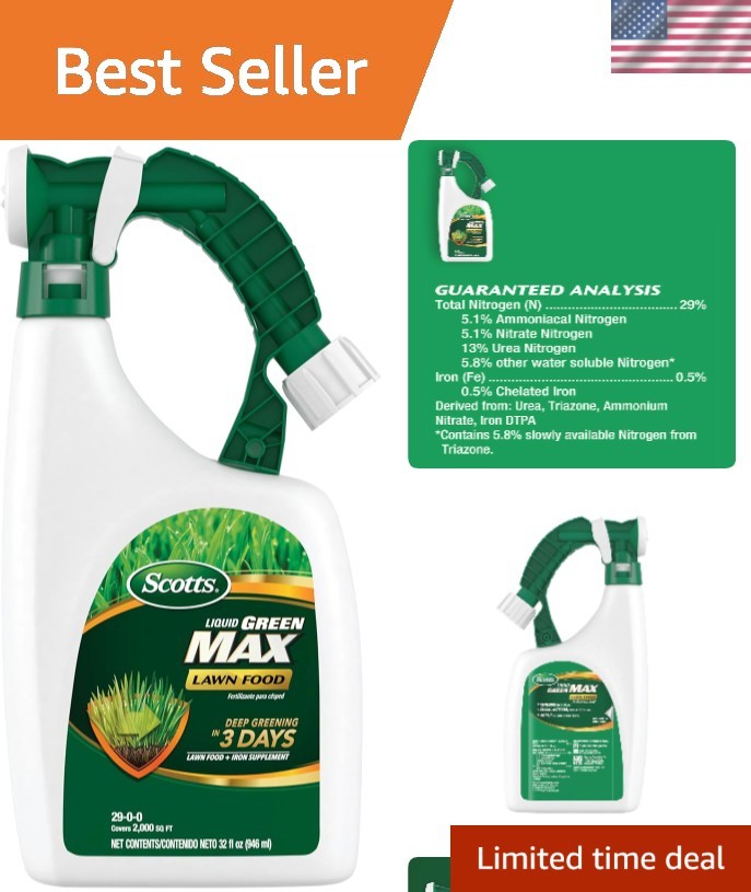 Ready-to-Spray Liquid Green Max Lawn Food: 32 oz. Enhances Grass Color & Growth