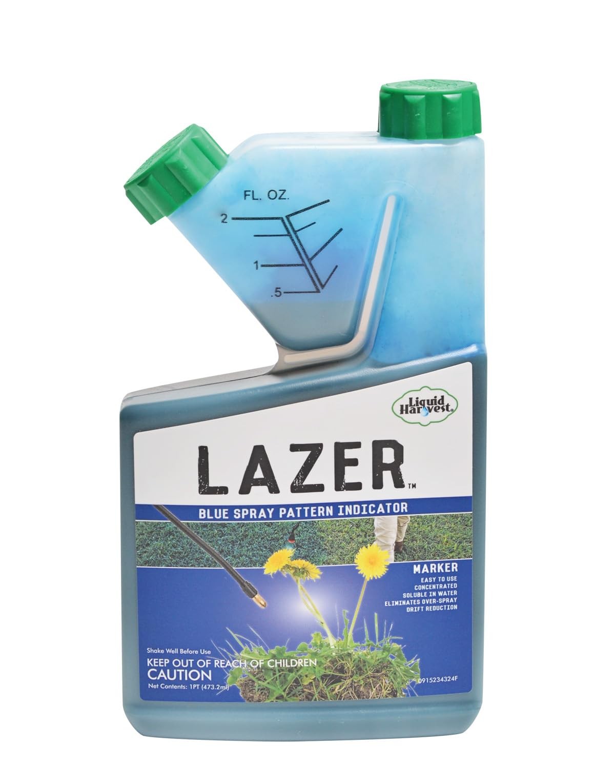 Liquid Harvest Lazer Blue Concentrated Spray Pattern Indicator 16 Ounces