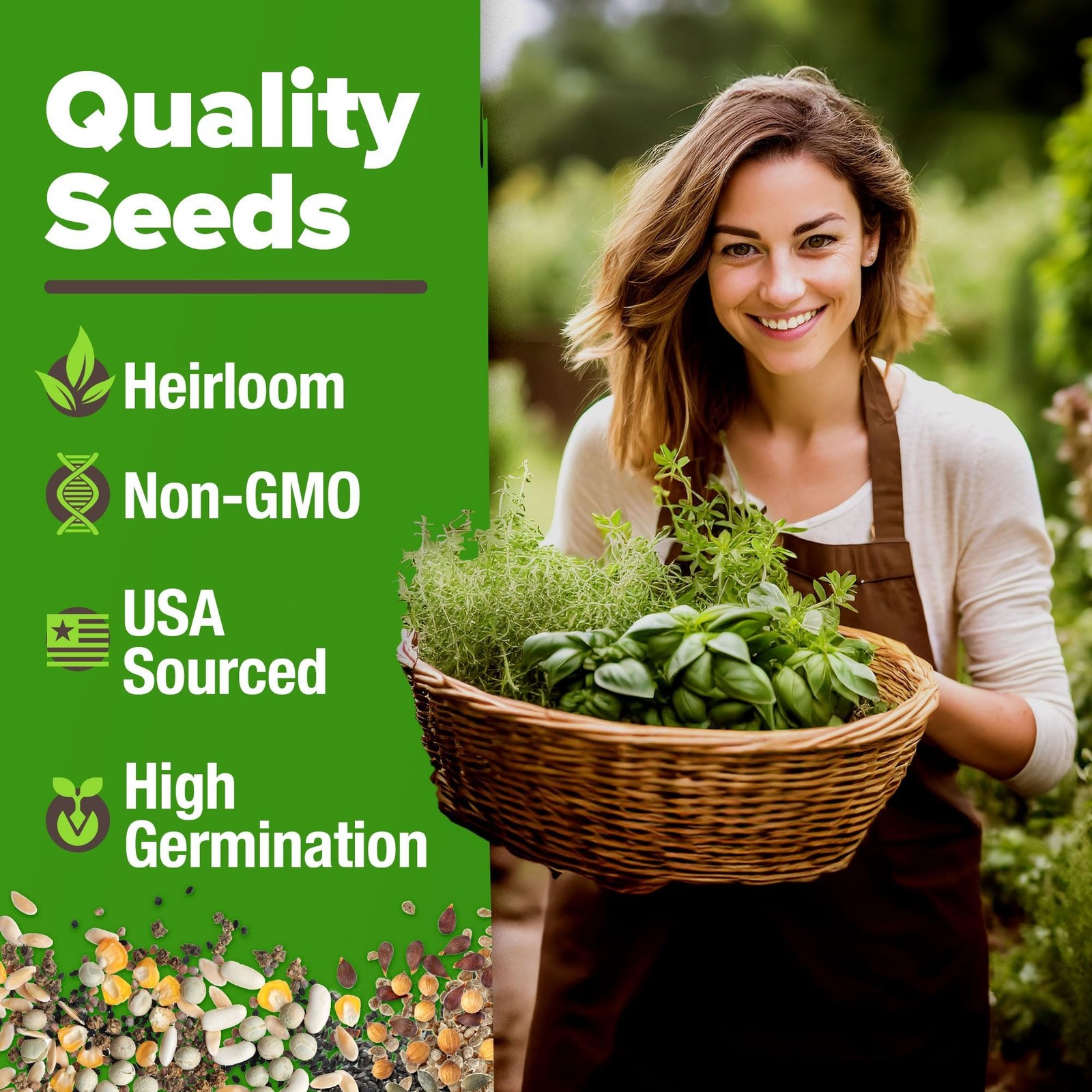 HOME GROWN 10 Herb Seeds for Planting 3,000+ Non-GMO Heirloom Seeds | Extra L…