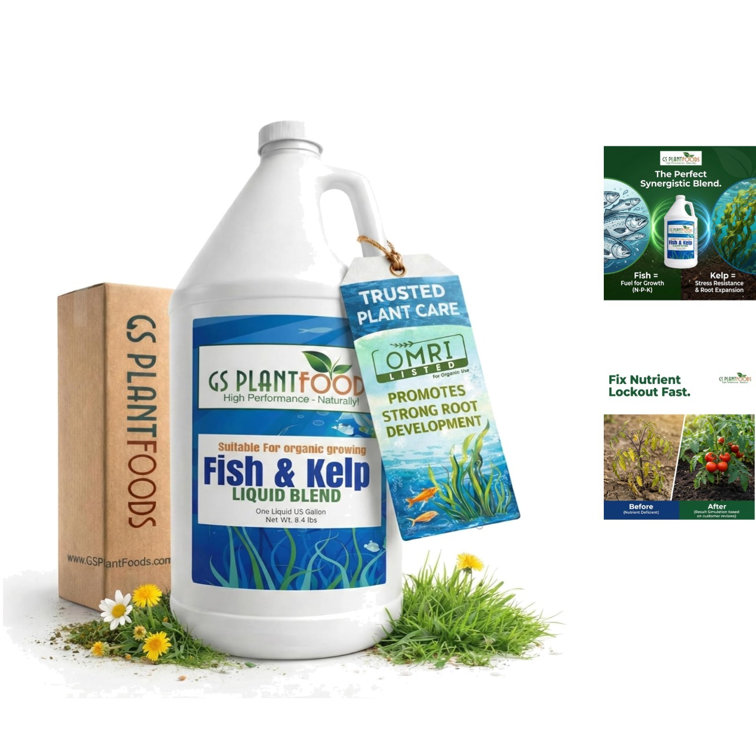 Sustainable 1 Gallon Liquid Fish & Kelp Fertilizer – Boost Soil Health Naturally