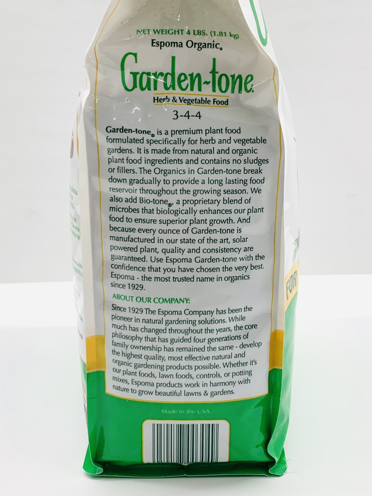 Espoma Organic Garden -Tone Herb and Vegetable Food – 4 Pounds