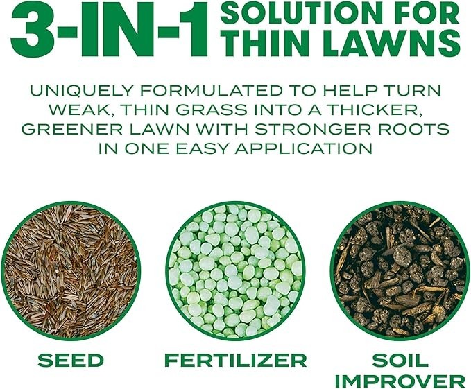 Scotts Turf Builder Thick’R Lawn Sun and Shade, Combination Seed, Fertilizer and