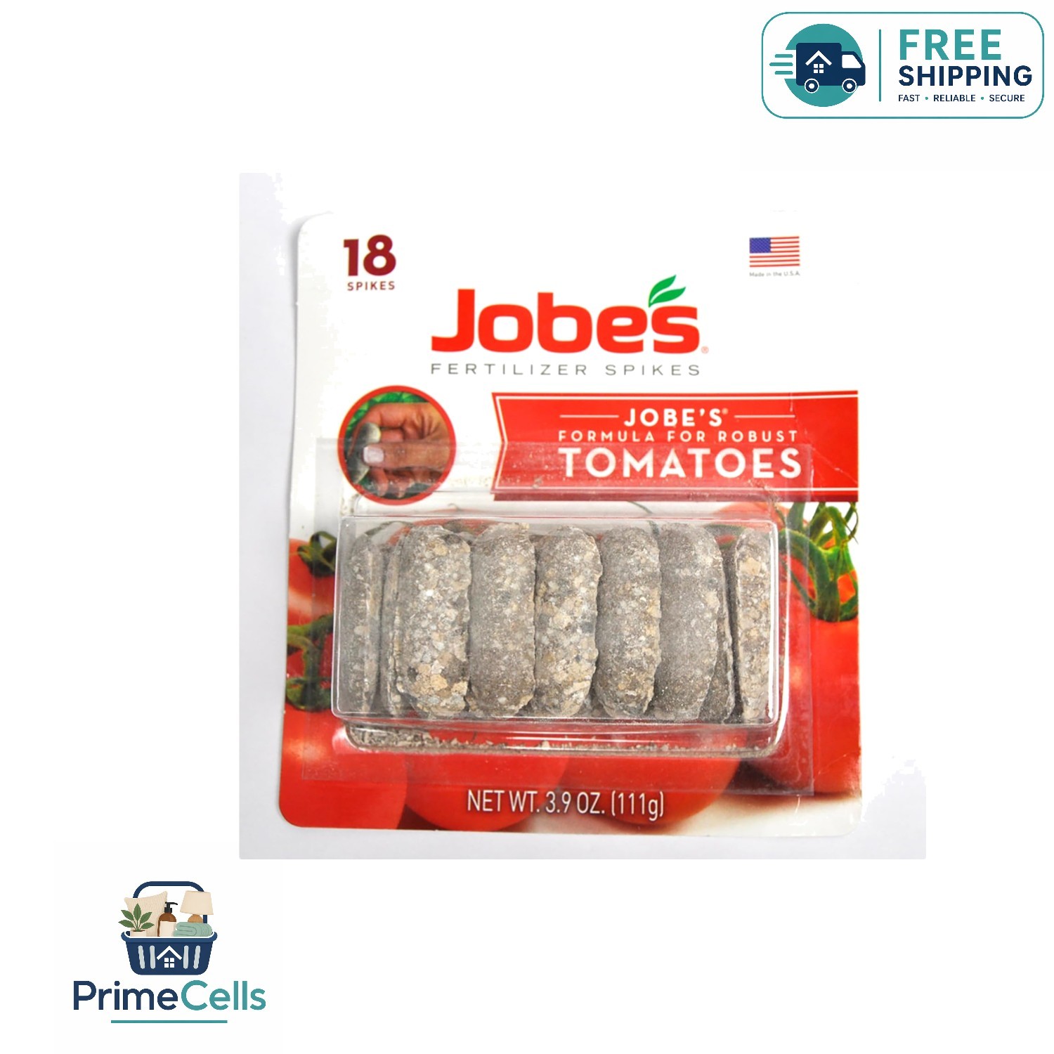 Nutrient-Rich Jobe’s Fertilizer Spikes for Tomatoes – 18 Count, 6-18-6 Formula