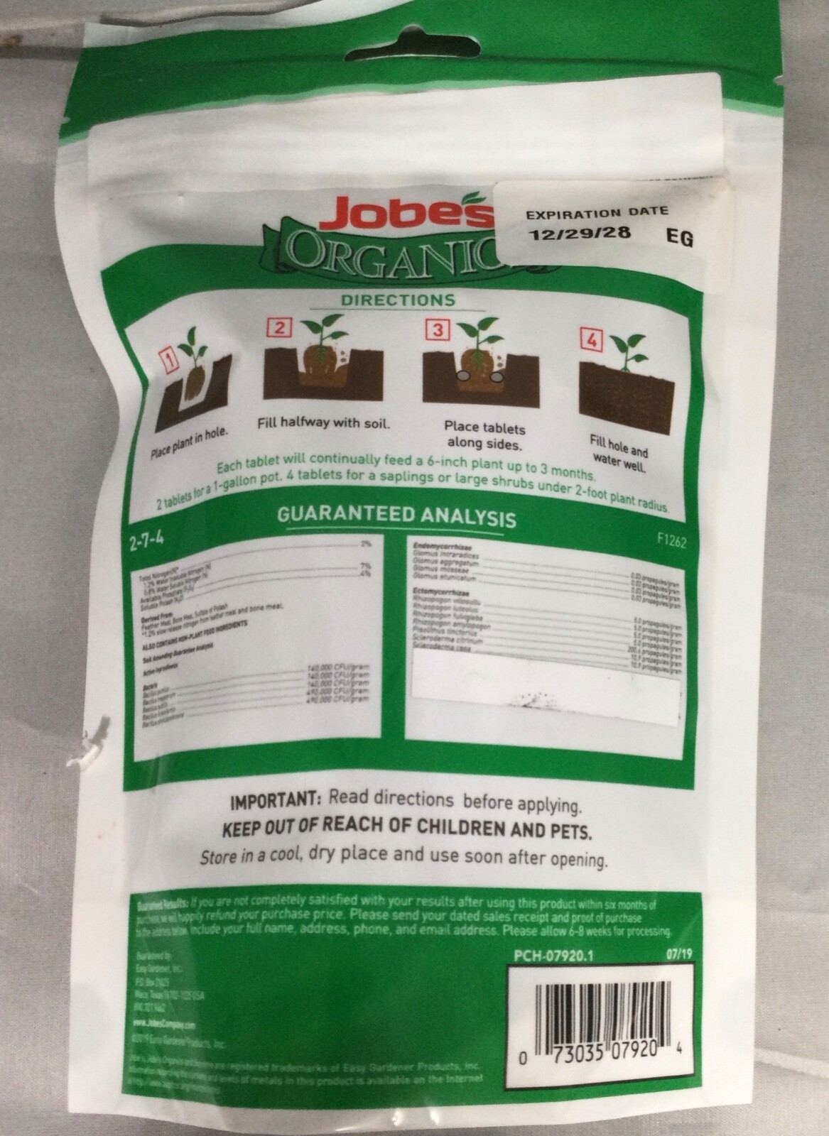 Jobe’s 7920 Fast Start Fertilizer Tablet, 20, Natural