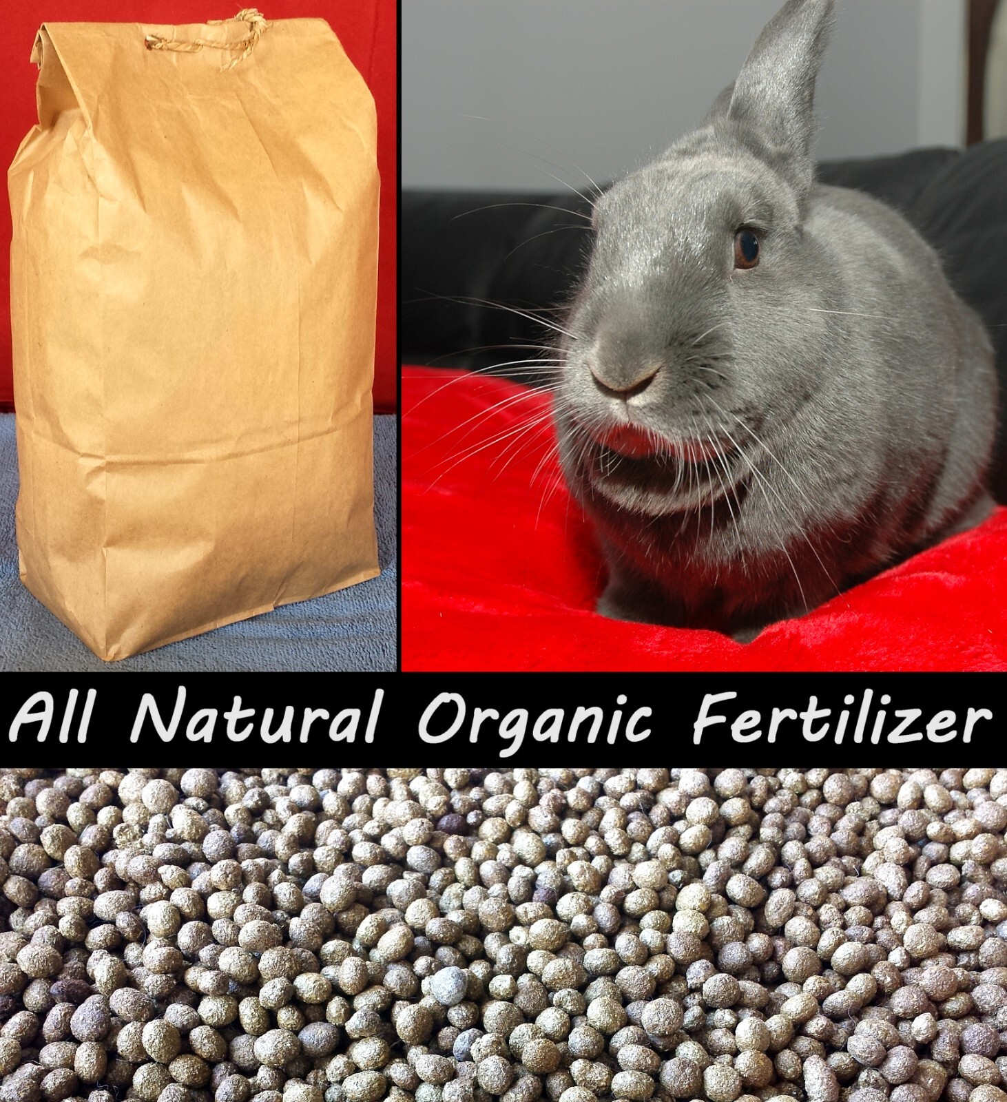 Dried Rabbit Manure Droppings Fertilizer Natural Organic – 3 pound paper bag