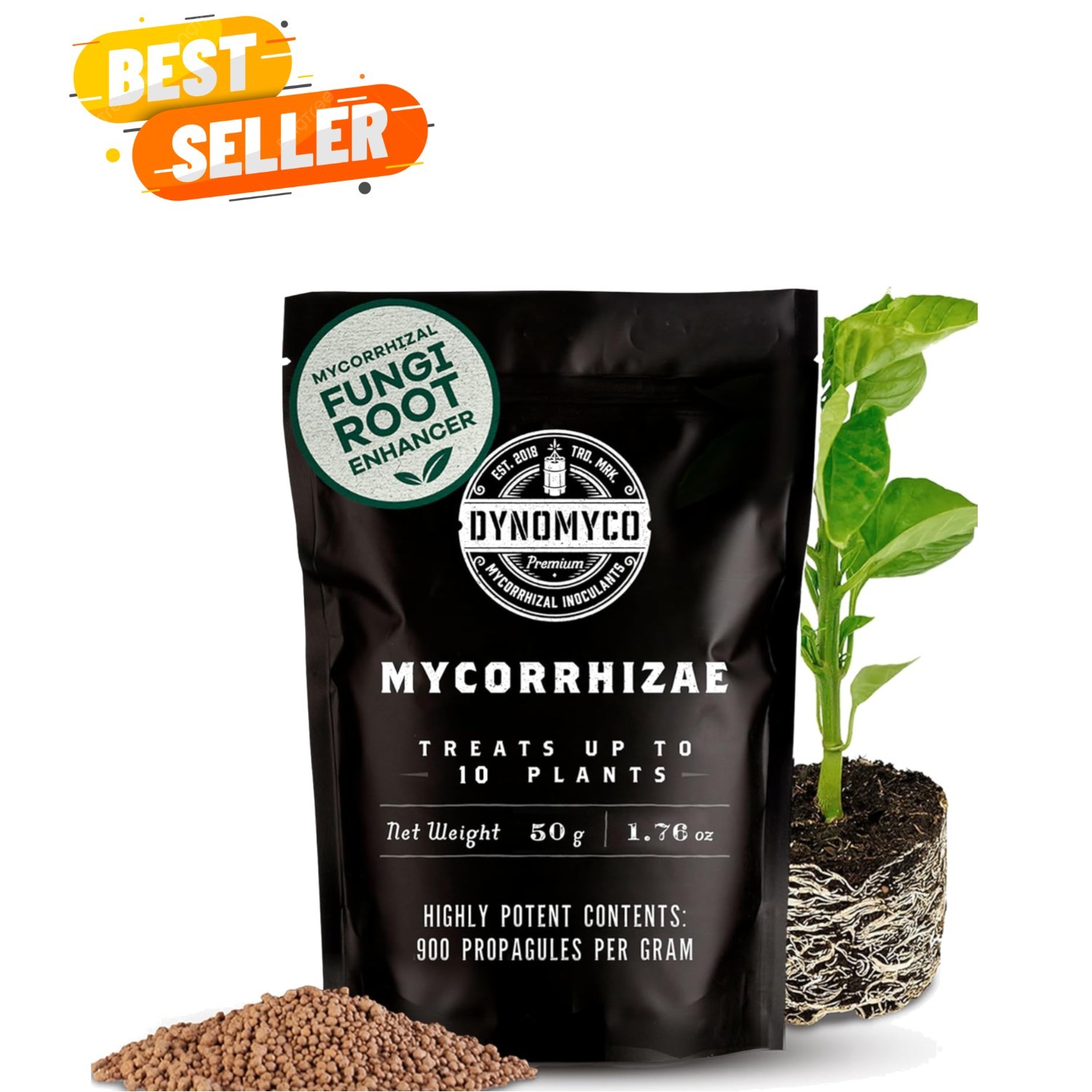 Granular Mycorrhizal Fungi Inoculant 50g – Boost Root Growth & Yields Safely