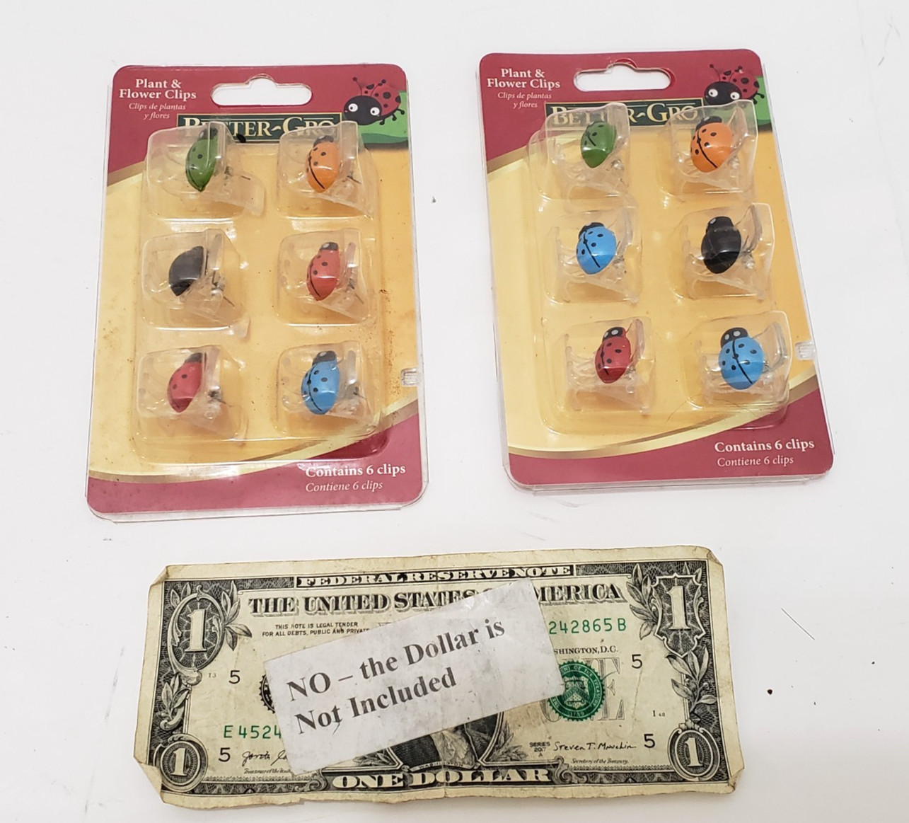 Better GRO Lady Bug Plant Clips – Pack of 6 Bugs – LOT OF 2 PACKS – Flower Decor