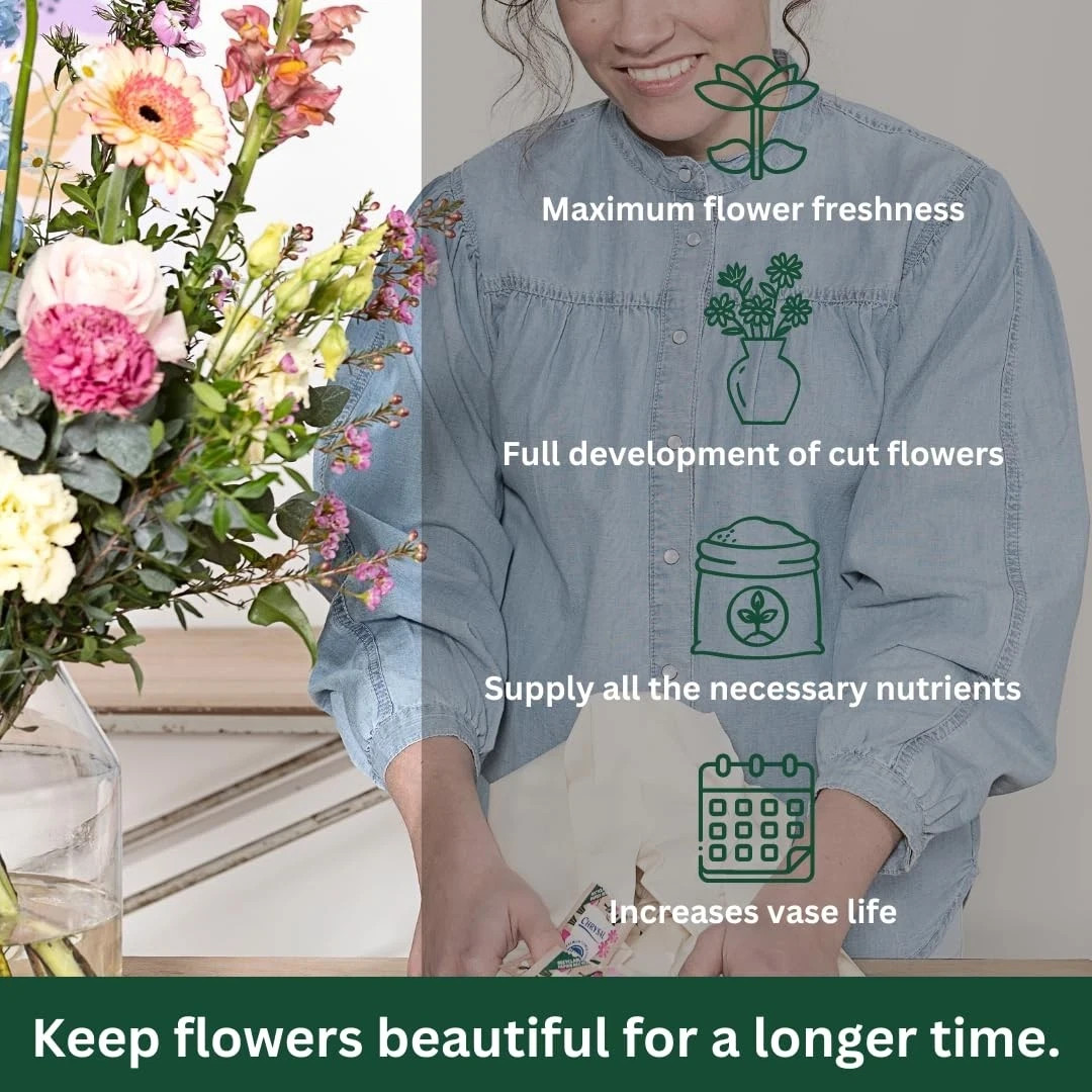Flower Boost – Recyclable Paper Flower Food – Increase Vase Life with Our Flo…