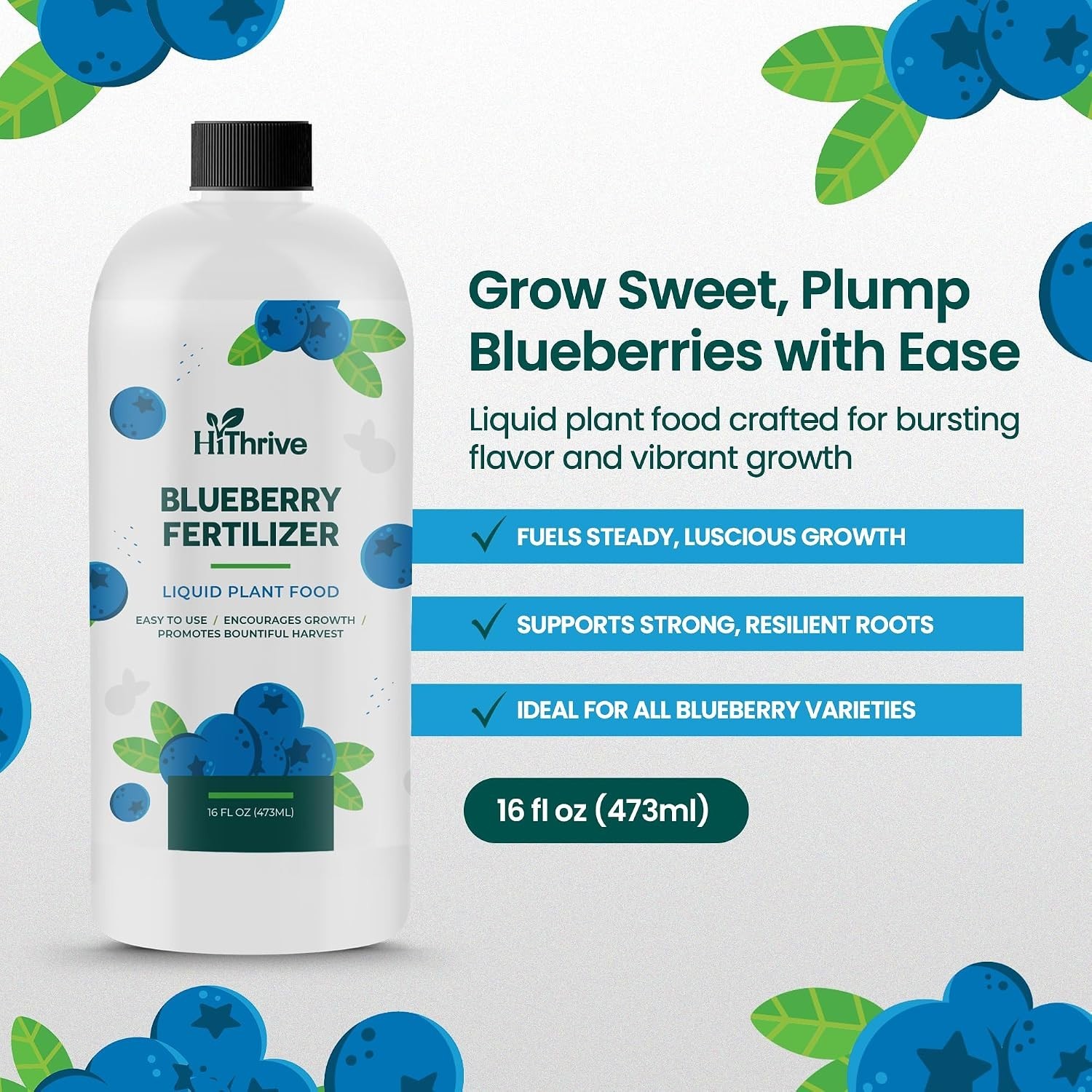 16oz Blueberry Fertilizer – Makes 16 Gallons of Fruit Tree Fertilizer for Blu…