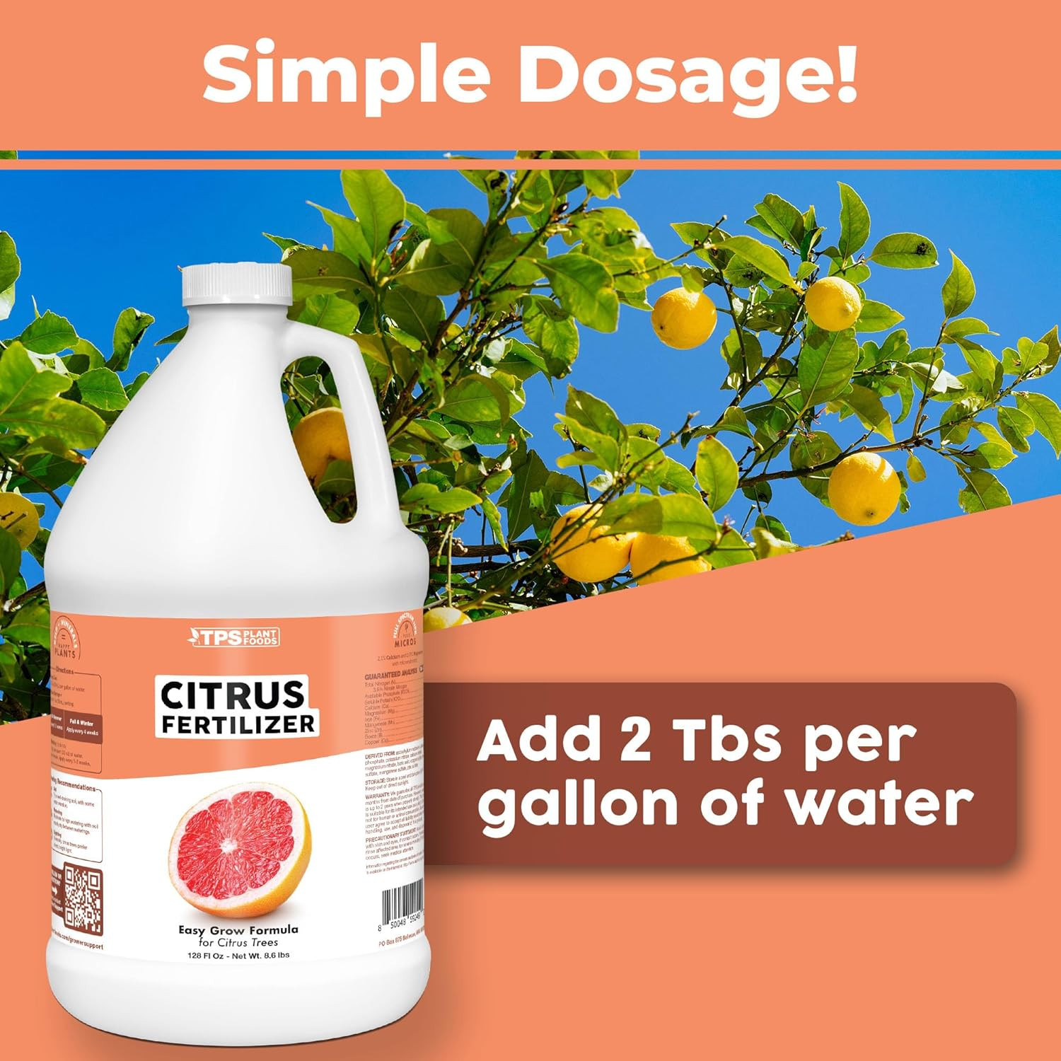 Citrus Fertilizer – Liquid Plant Food for Better Flowering, More Fruit & Stronge