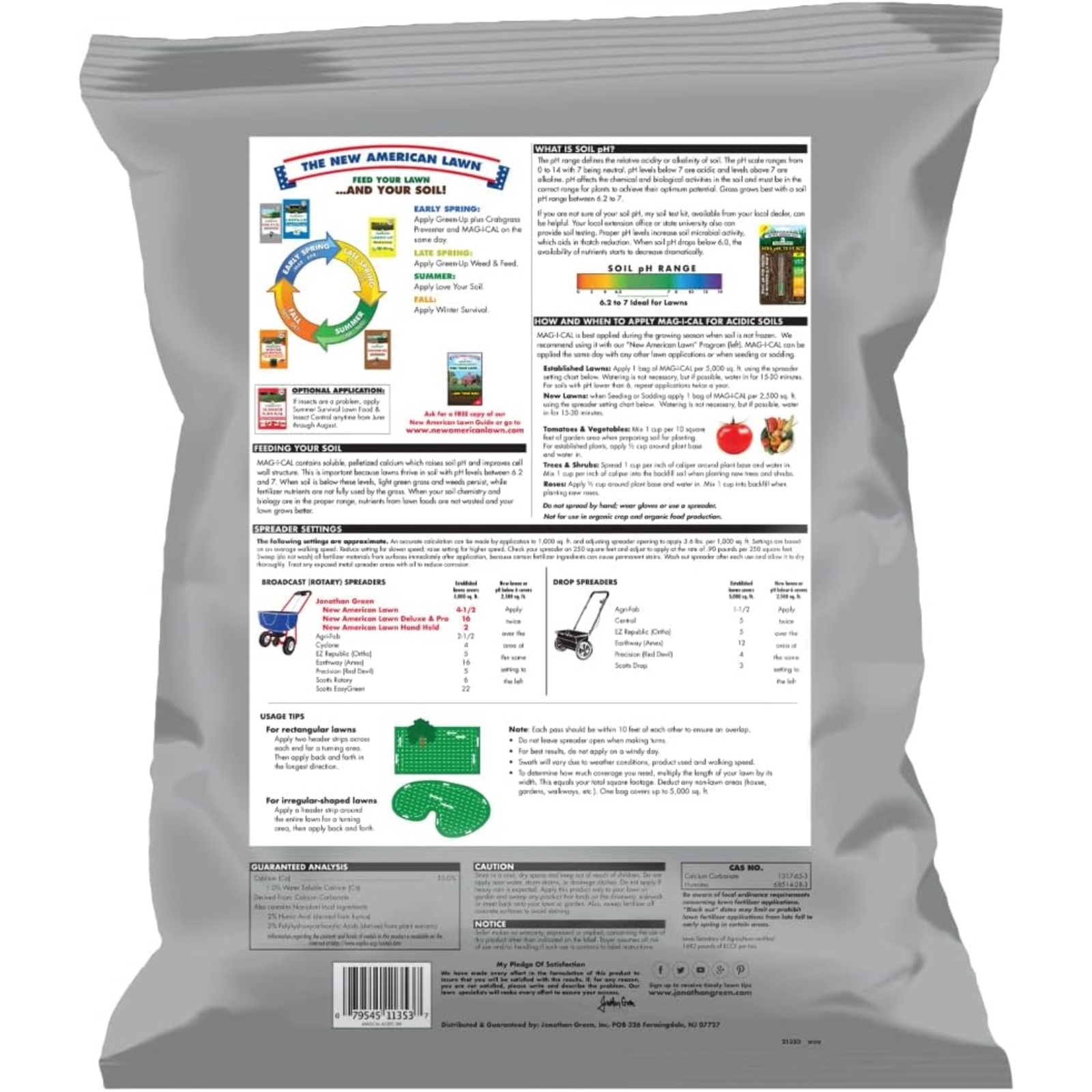 Jonathan Green (#11353) MAG-I-CAL for Lawns in Acidic + Hard Soils, 15.5# 5M