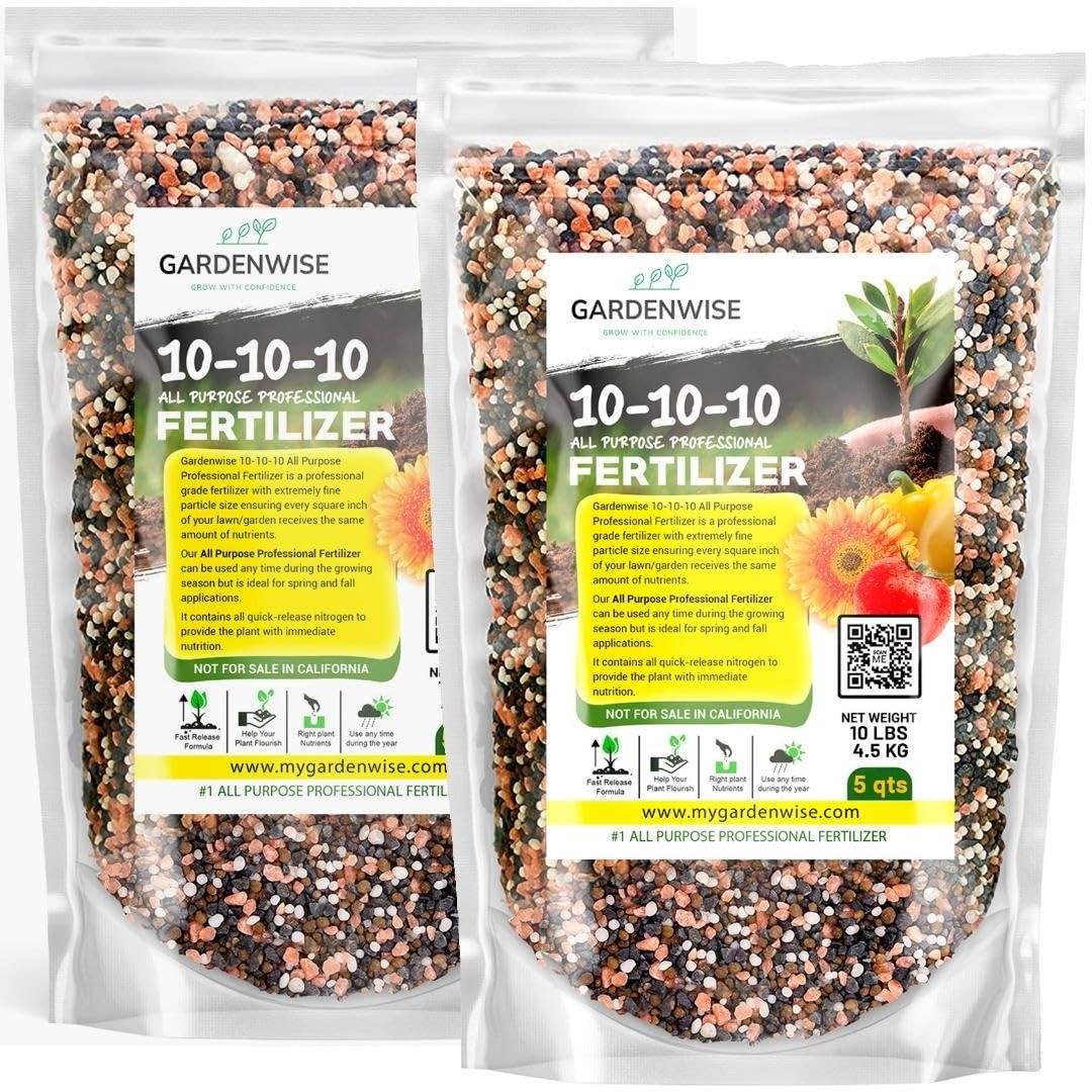 Sustained Nutrition 10-10-10 Fertilizer – Supports Vibrant Flower & Fruit Growth