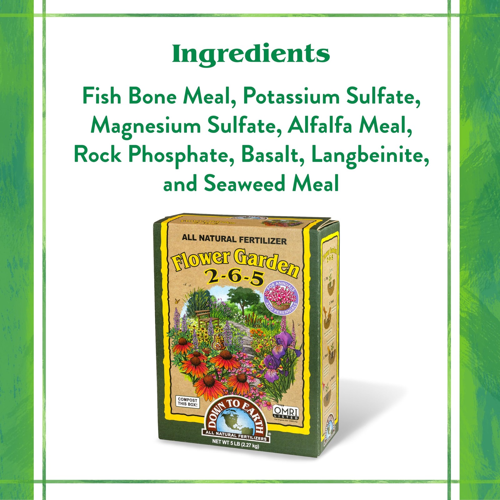 Down To Earth All Natural Fertilizers Organic Flower Garden – Plant Food for …