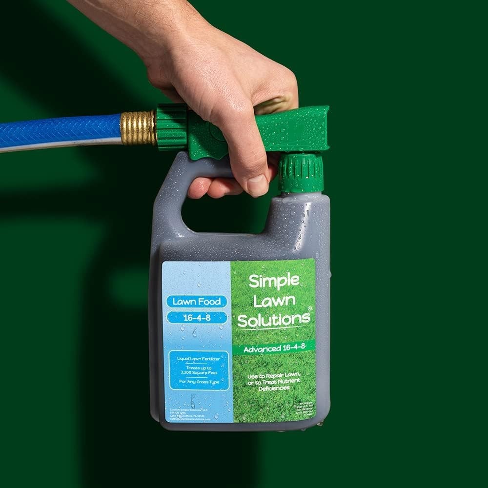 16-4-8 Balanced Lawn Fertilizer – Nourish Your Grass with Fish & Seaweed 32oz
