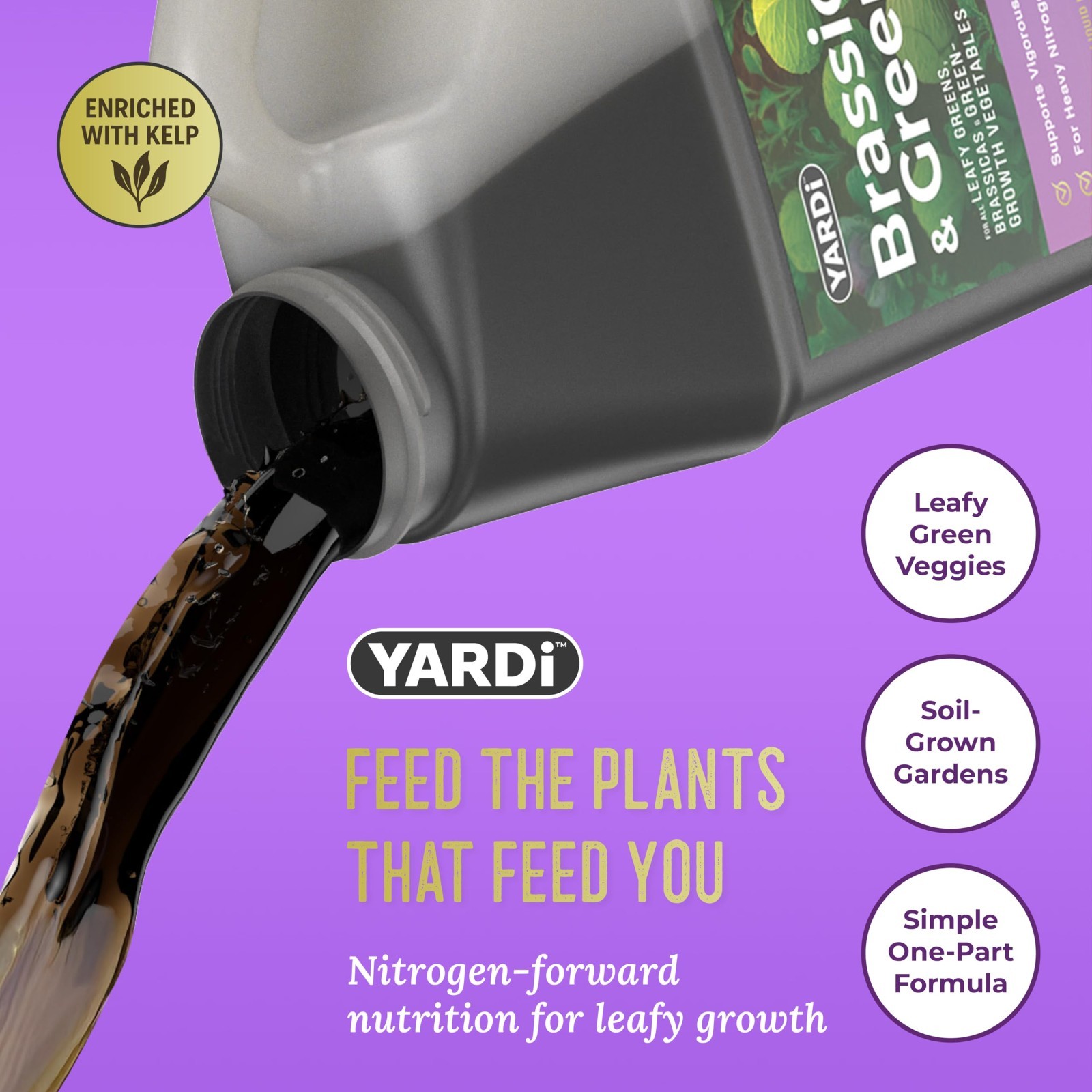 High Nitrogen Liquid Fertilizer 8-3-3 for Kale, Cabbage, Broccoli & Greens 32 oz