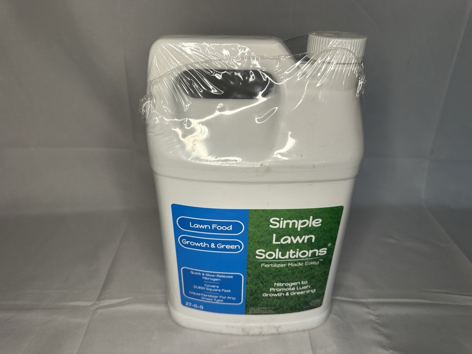 Simple Lawn Solutions 128 oz Liquid Lawn Fertilizer Growth & Green 27-0-0 12,800