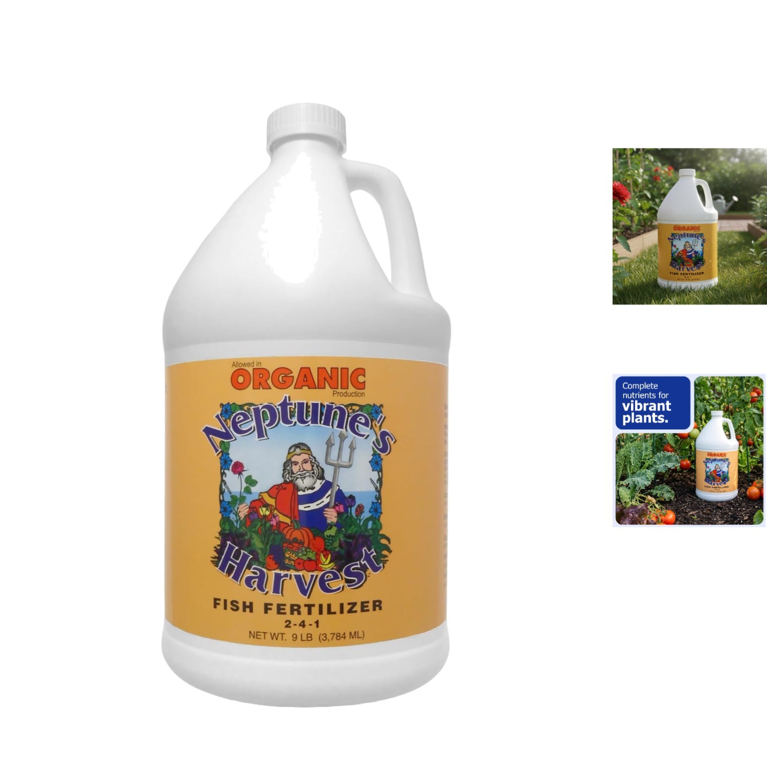 All-Natural Liquid Fish Fertilizer for Vegetables, Flowers & More – 1 Gallon